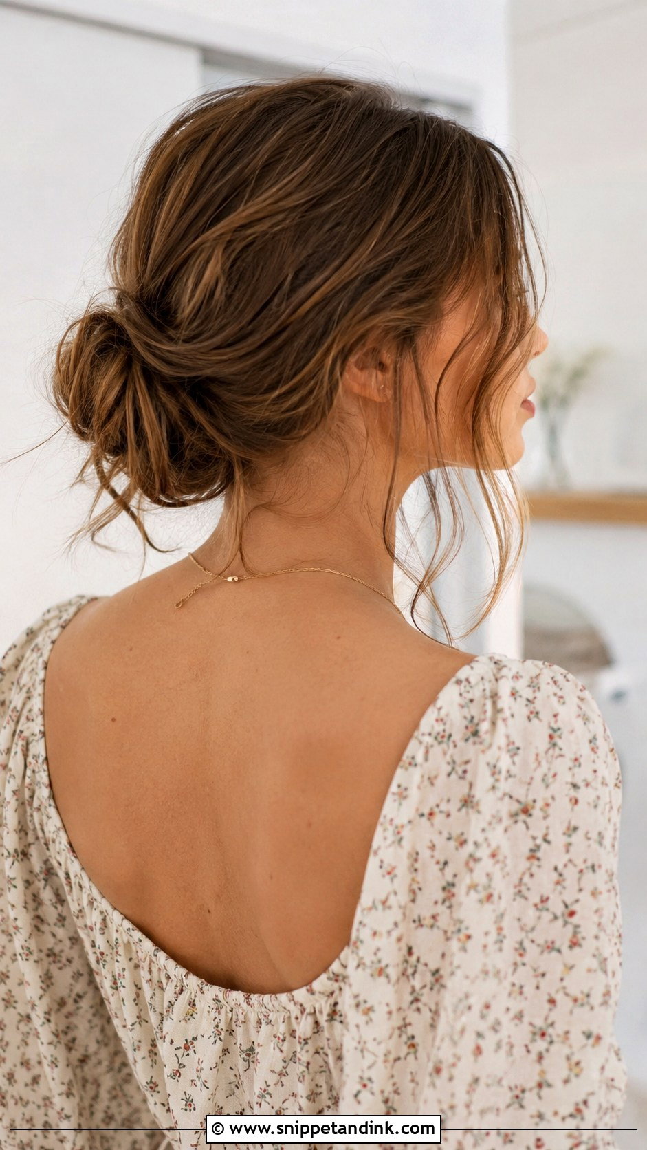Messy Low Bun - Snippet and Ink - 30 Hairstyles for Engagement