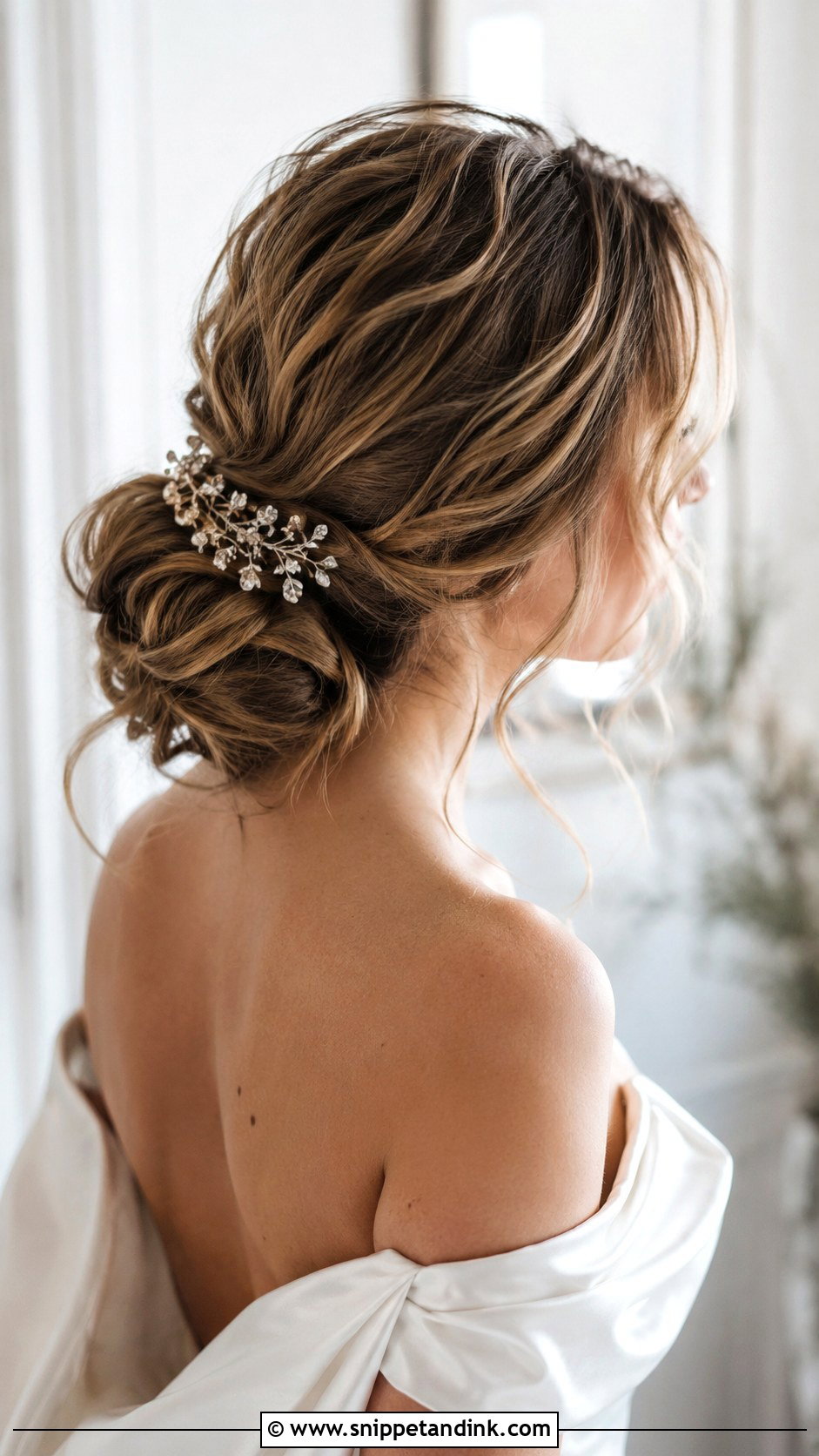 Messy Low Bun - Snippet and Ink - 20 Easy Bridal Hair Ideas