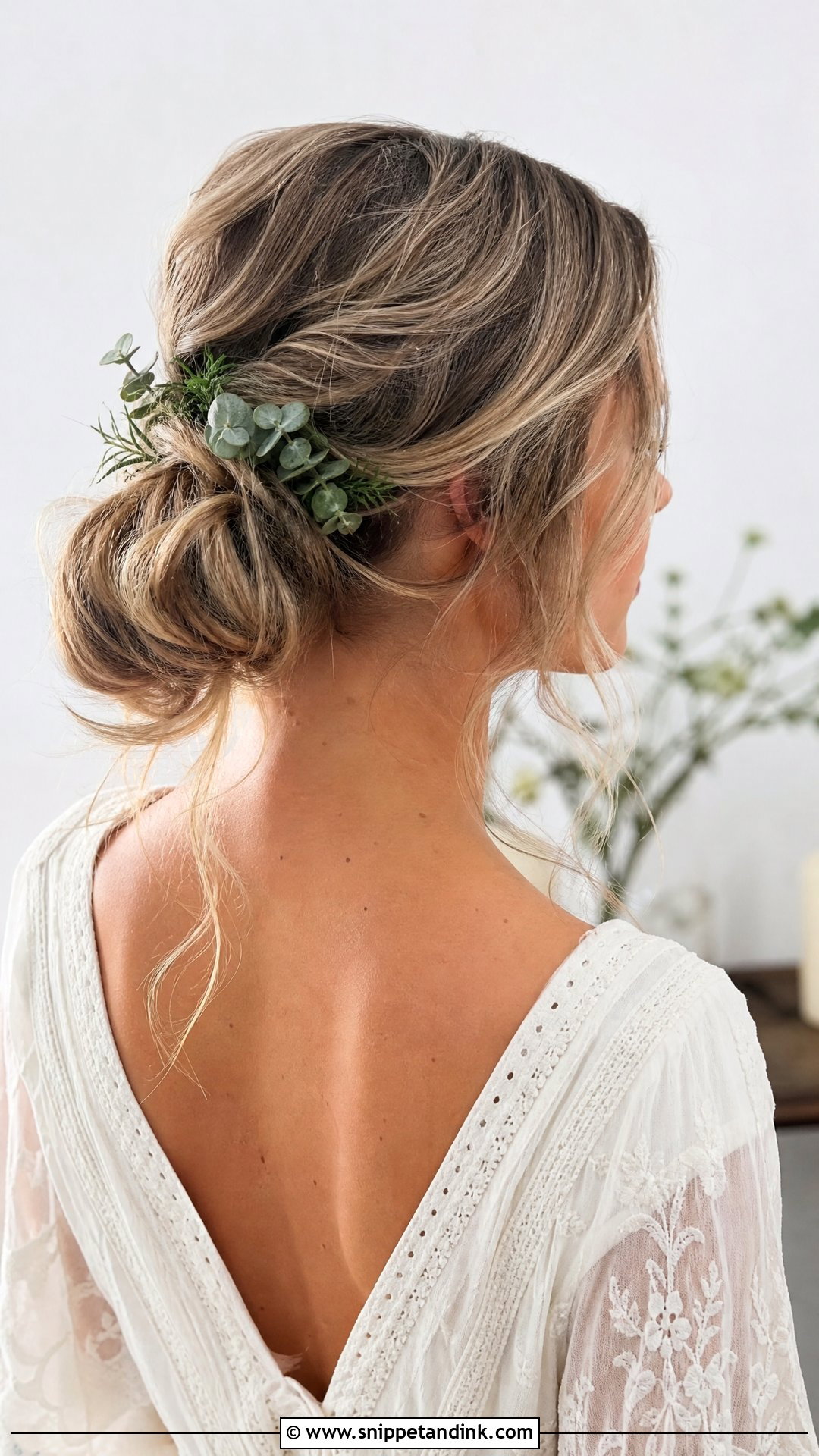 Messy Low Bun - Snippet and Ink - 20 Hairstyles for Bride Sister