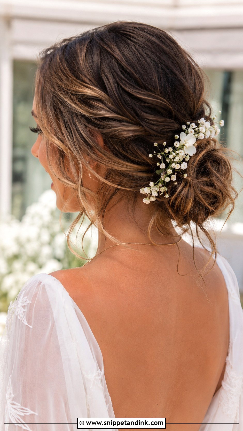 Messy Low Bun Bride Hair - Snippet and Ink - 20 Low Bun Bride Hair Ideas