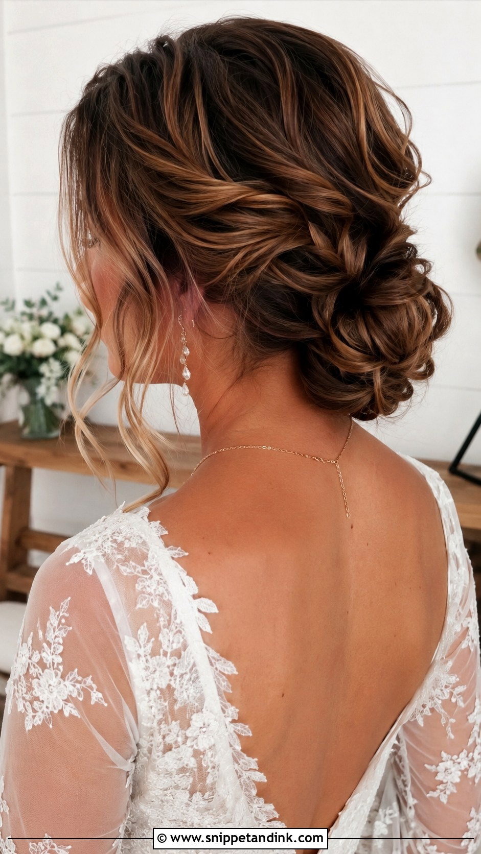 Messy Low Bun Bride Updo For Long Hair - Snippet and Ink - 20 Bride Updo Hairstyles for Long Hair
