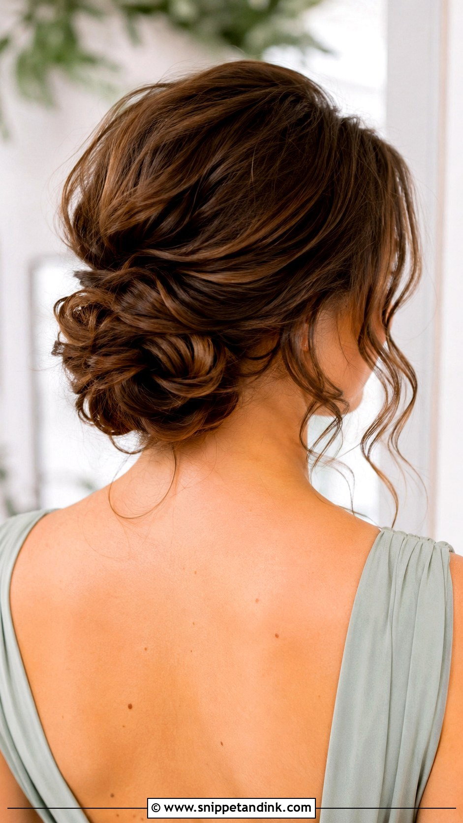 Messy Low Bun Bridesmaid Hair - Snippet and Ink - 20 Messy Bun Bridesmaid Ideas