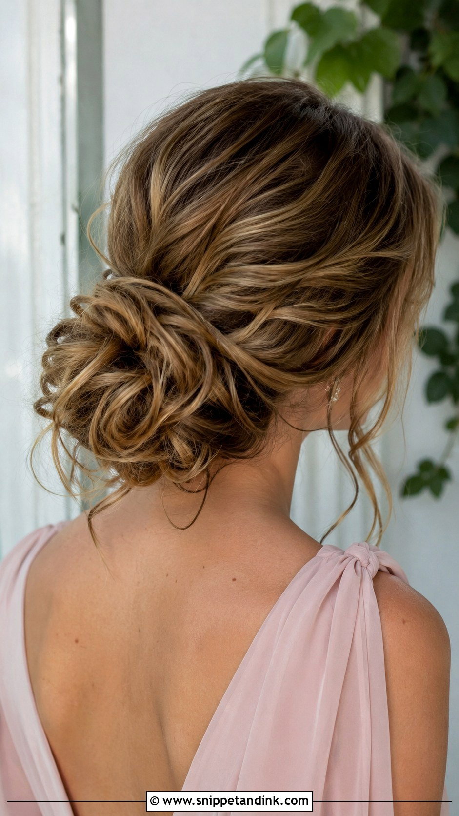 Messy Low Bun Bridesmaid Updo For Medium Hair - Snippet and Ink - 20 Bridesmaids Updos for Medium Hair