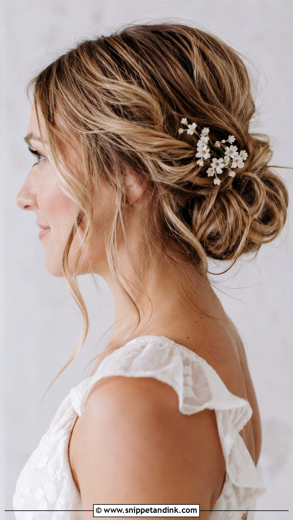 Messy Low Bun Court Wedding Hairstyle - Snippet and Ink - 20 Court Wedding Hairstyles