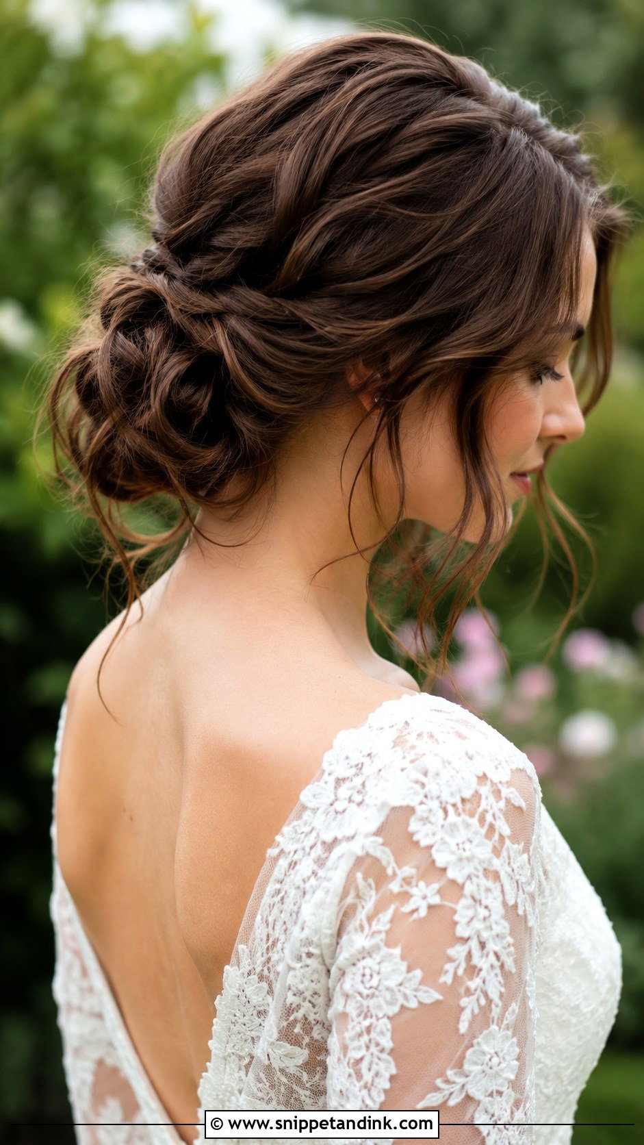 Messy Low Bun For Short Wedding Hair - Snippet and Ink - 15 Low Bun Short Wedding Hair Ideas