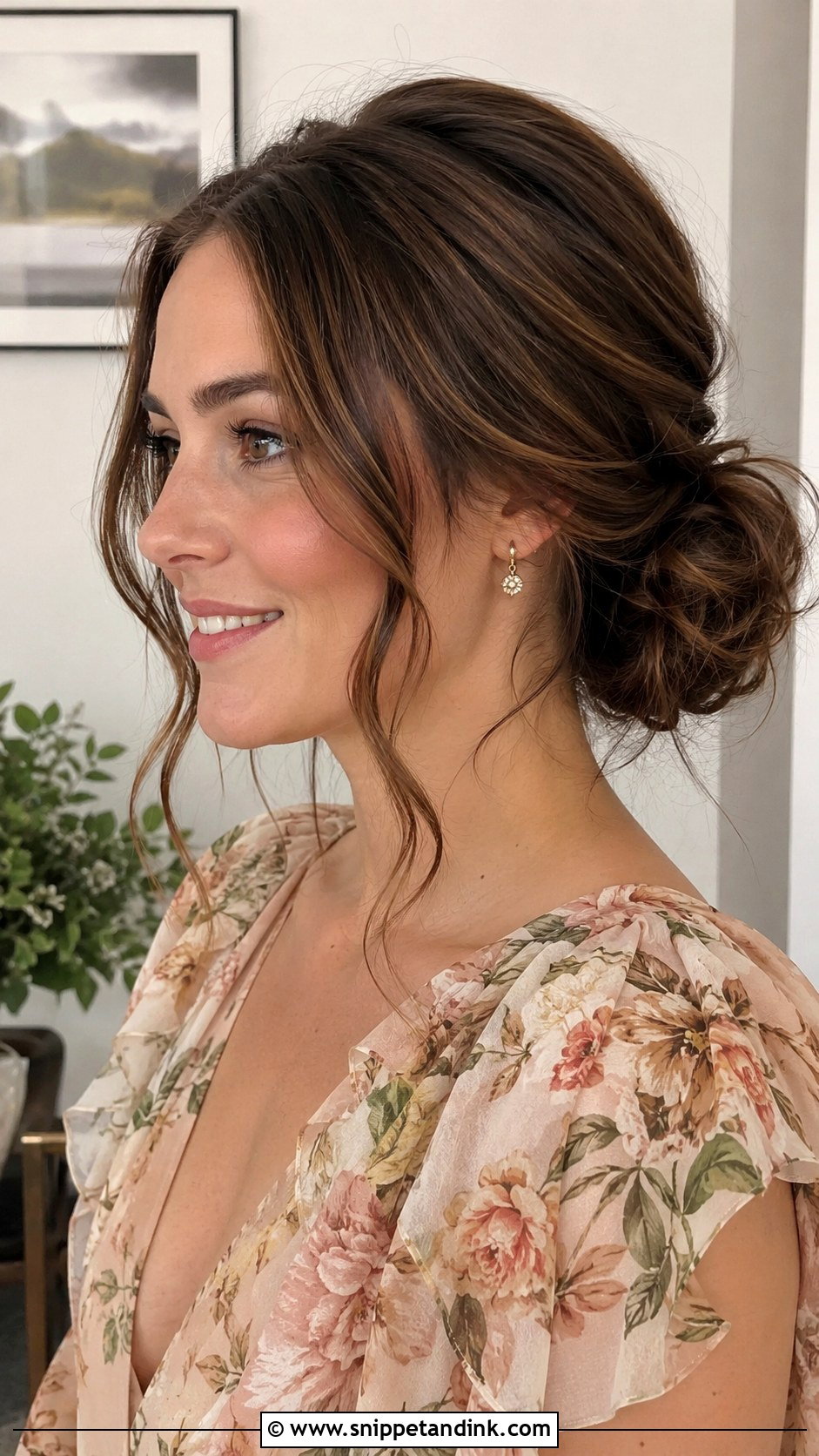 Messy Low Bun For Wedding Guest - Snippet and Ink - 15 Hair Bun for Wedding Guest Ideas