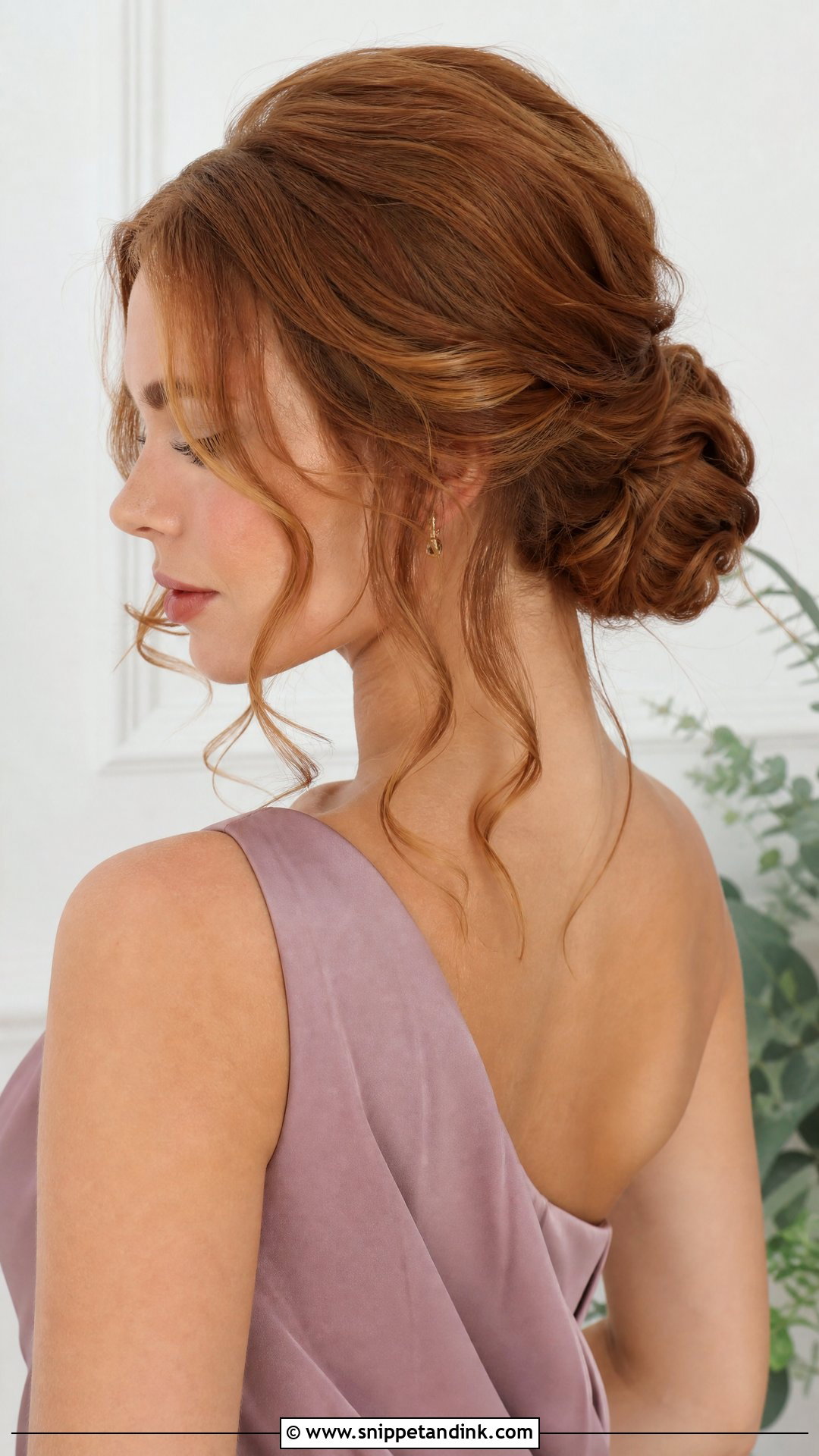 Messy Low Bun Shoulder Length Wedding Guest Hairstyle - Snippet and Ink - 20 Shoulder Length Wedding Guest Hairstyles