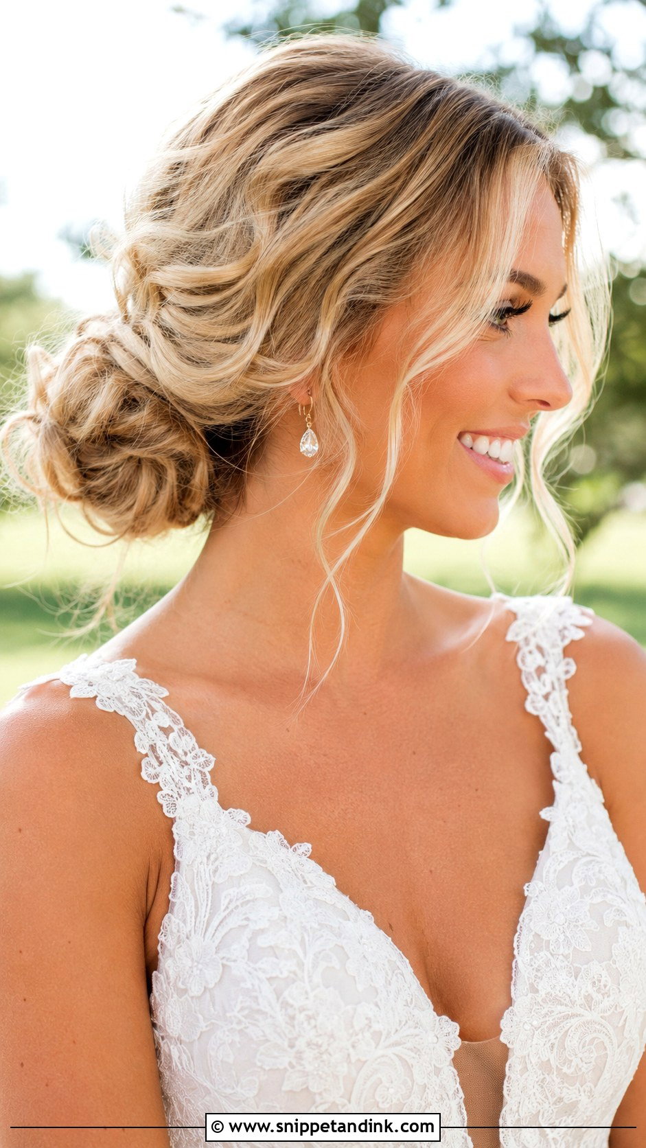 Messy Low Bun Wedding Hair - Snippet and Ink - 15 Simple Bun Wedding Hair Ideas