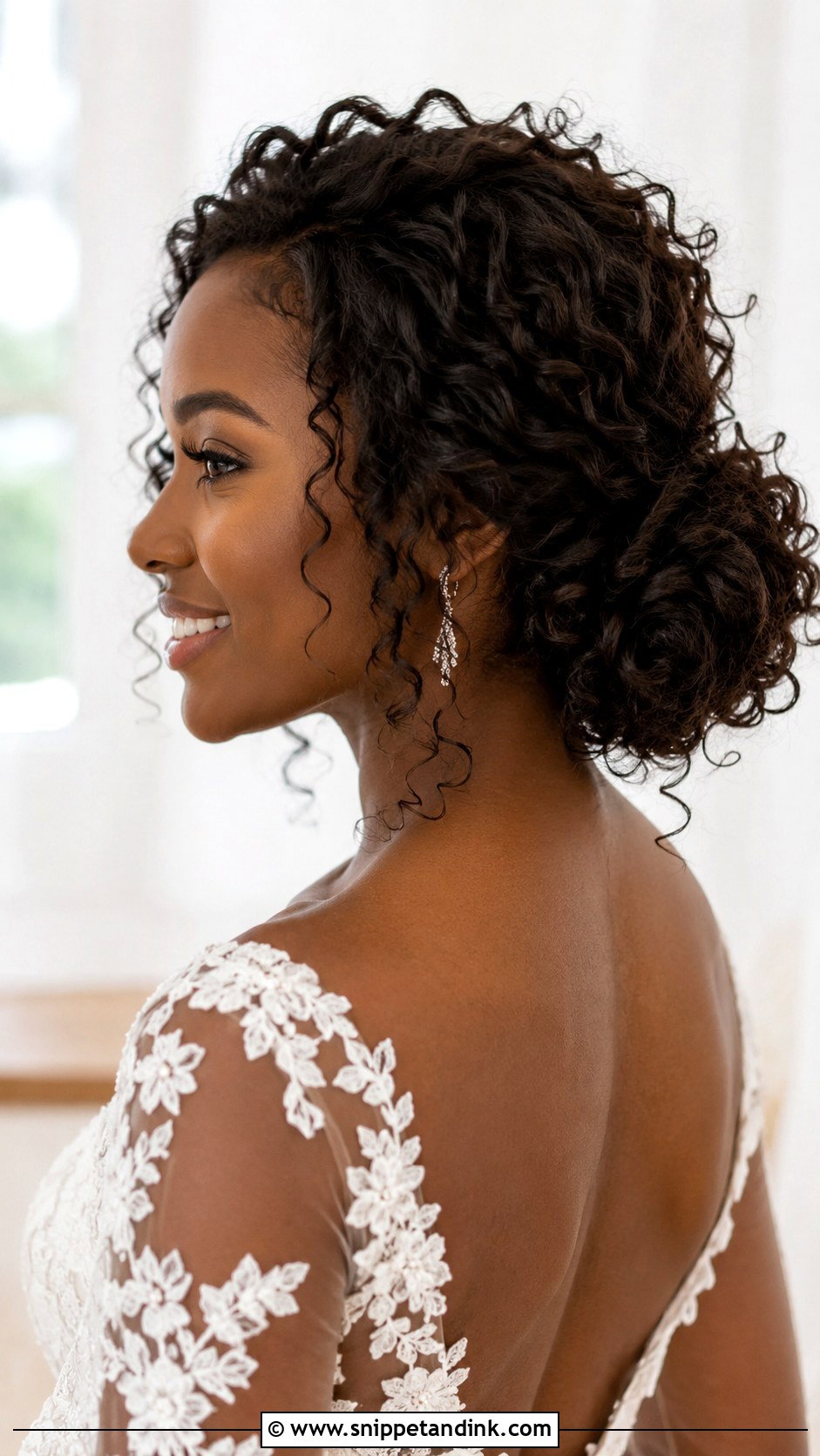 Messy Low Bun Wedding Hair For Curly Hair - Snippet and Ink - 15 Messy Low Bun Hairstyles Wedding