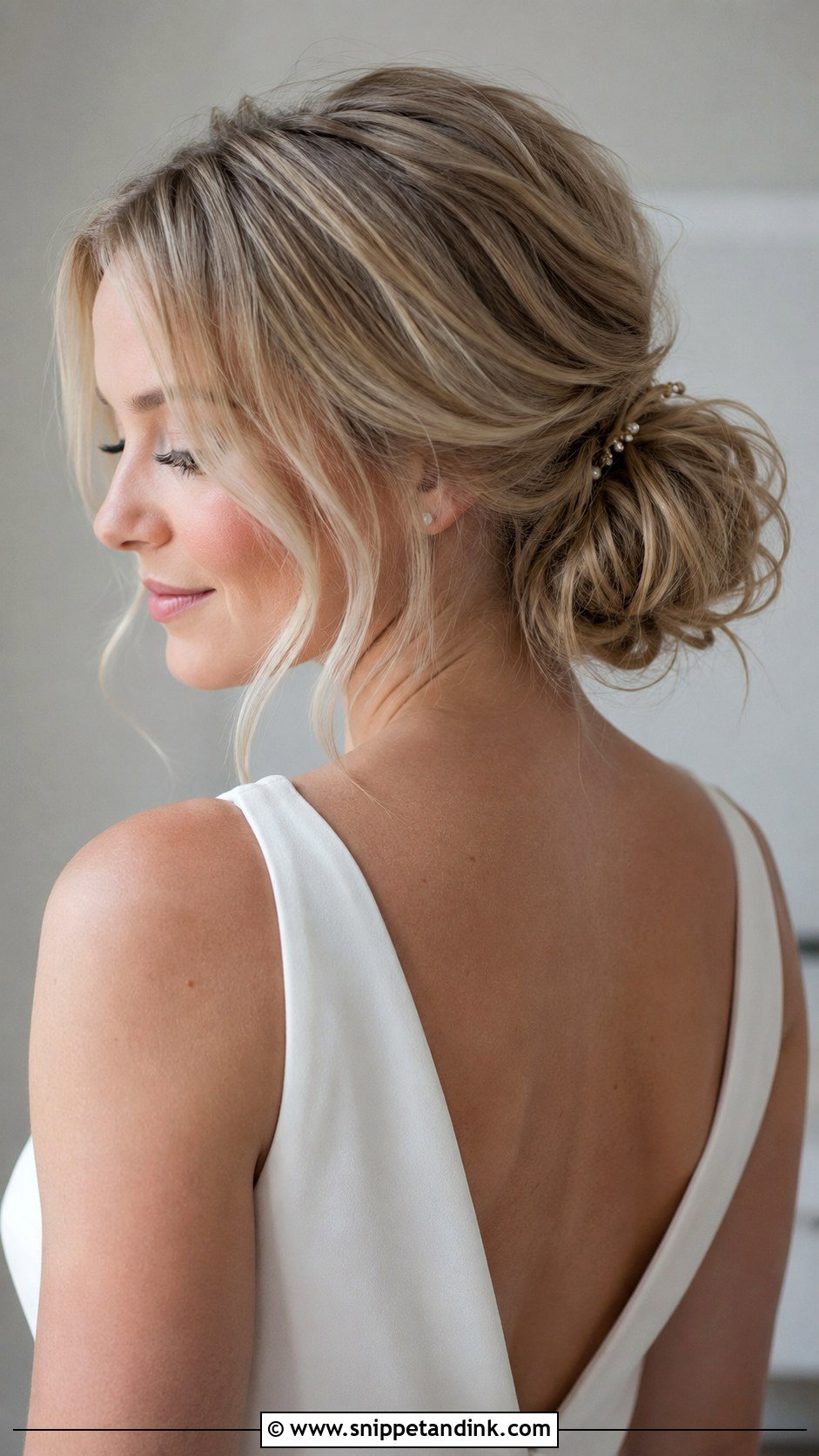 Messy Low Bun Wedding Hair For Thin Hair - Snippet and Ink - 15 Messy Low Bun Hairstyles Wedding