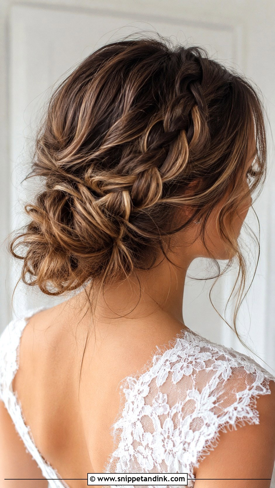 Messy Low Bun Wedding Hair With Braid - Snippet and Ink - 15 Messy Low Bun Hairstyles Wedding