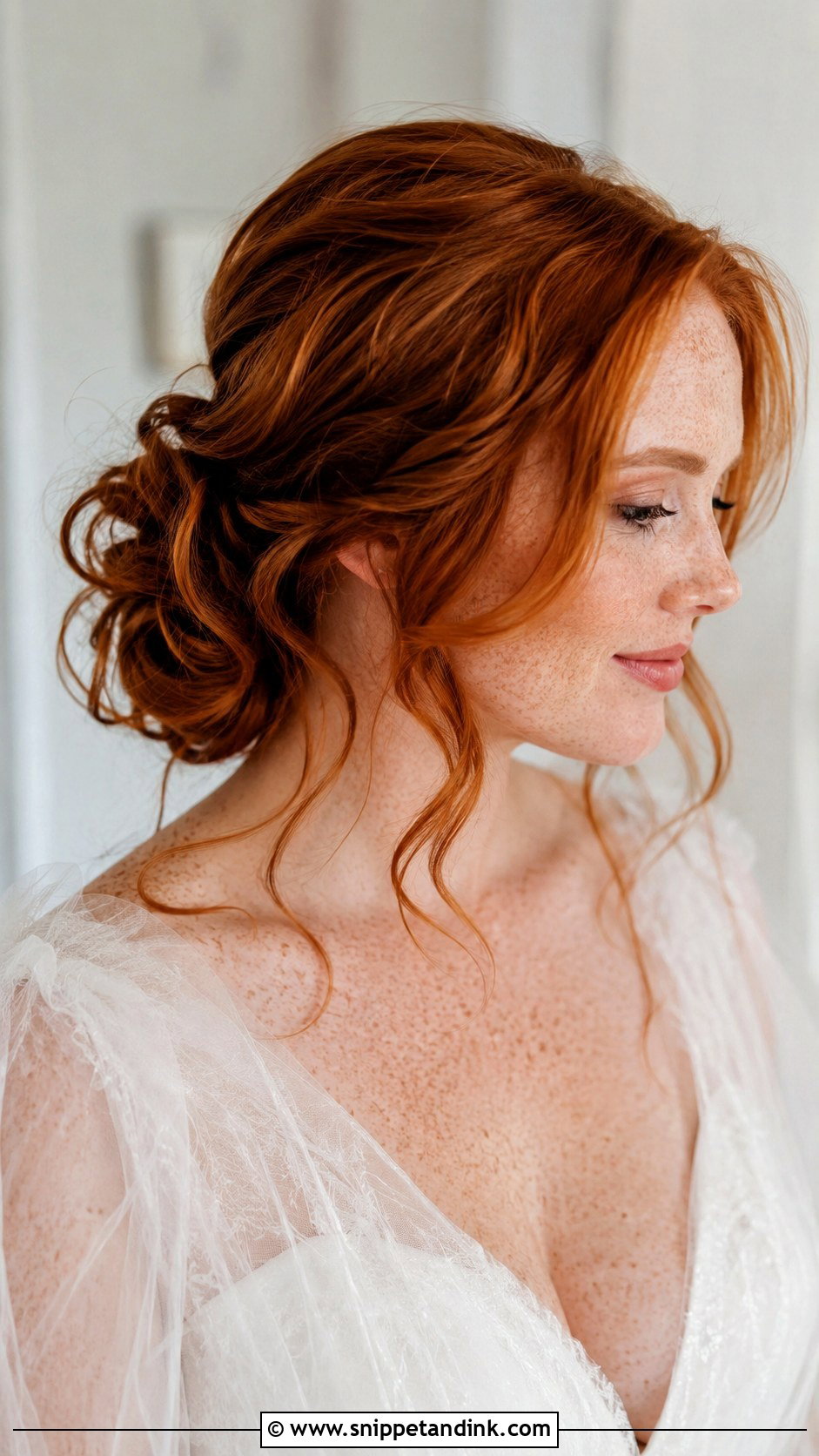 Messy Low Bun Wedding Hair With Loose Curls - Snippet and Ink - 15 Messy Low Bun Hairstyles Wedding