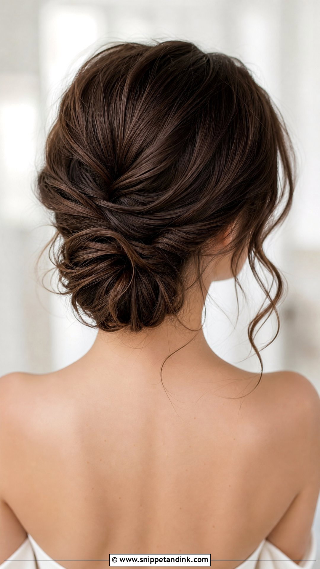 Messy Low Bun Wedding Hairstyle - Snippet and Ink - 20 Messy Updo Wedding Hairstyles