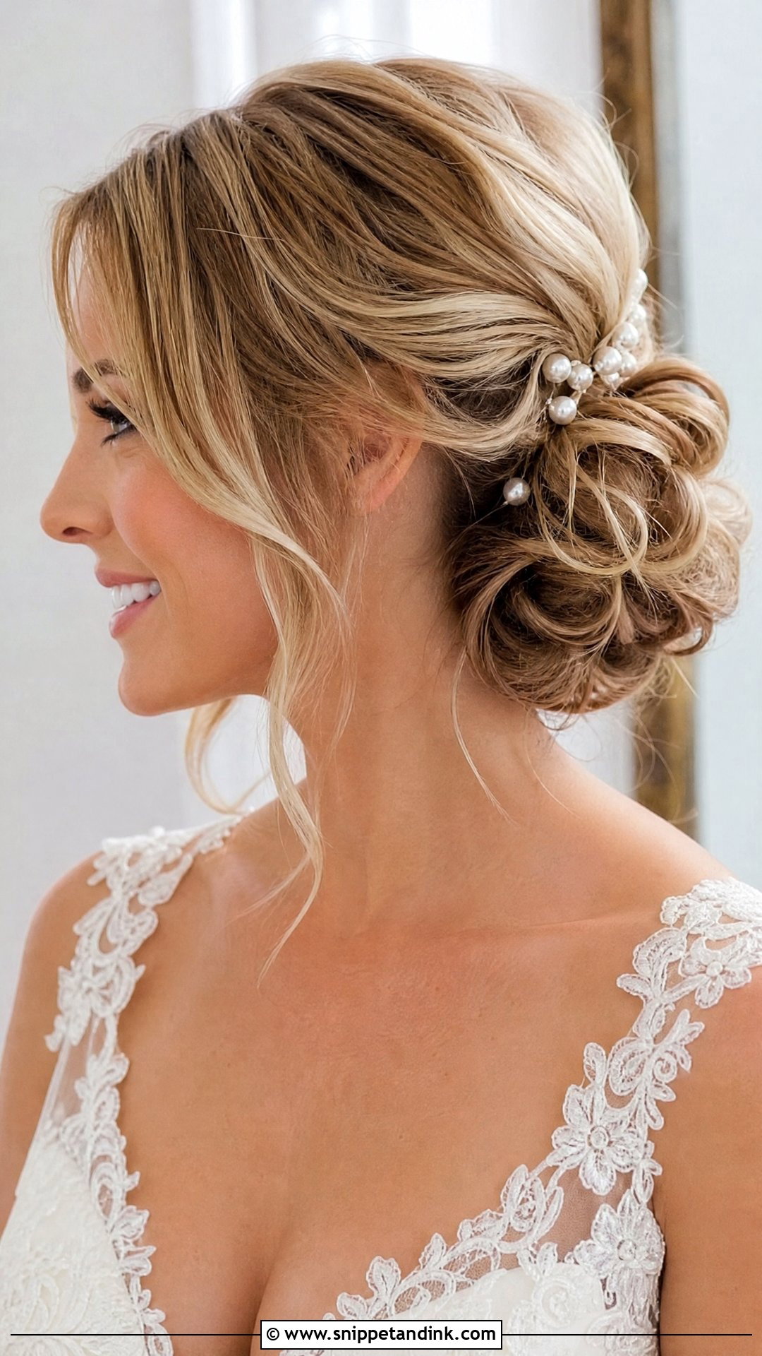 Messy Low Bun Wedding Hairstyle - Snippet and Ink - 20 Messy Wedding Hairstyles
