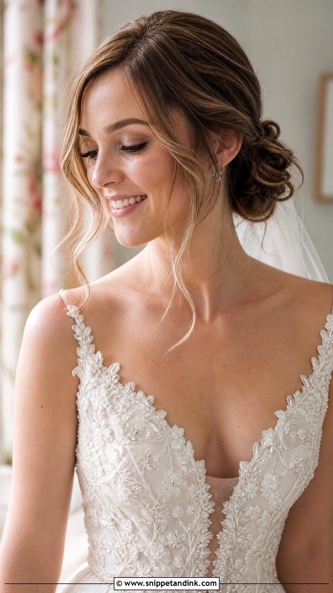 Messy Low Bun Wedding Updo - Snippet and Ink - 20 Messy Hair Styles for Wedding
