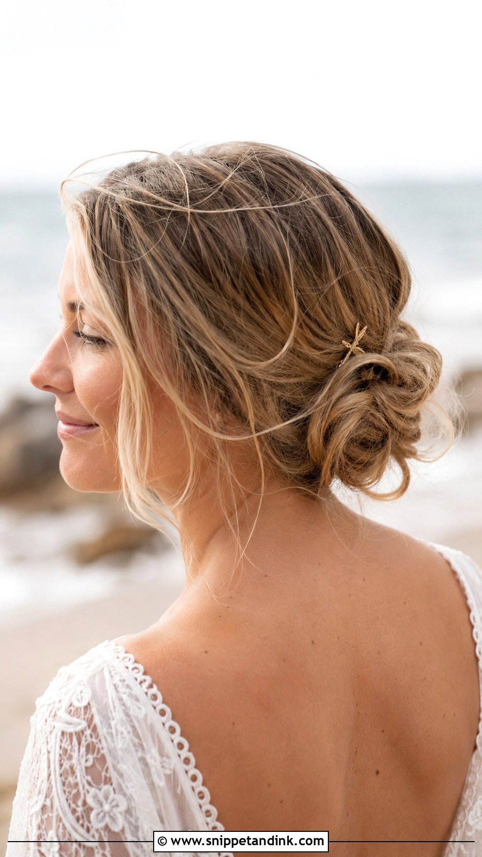 Messy Low Bun With Face Framing Pieces - Snippet and Ink - 25 Blonde Wedding Hairstyles