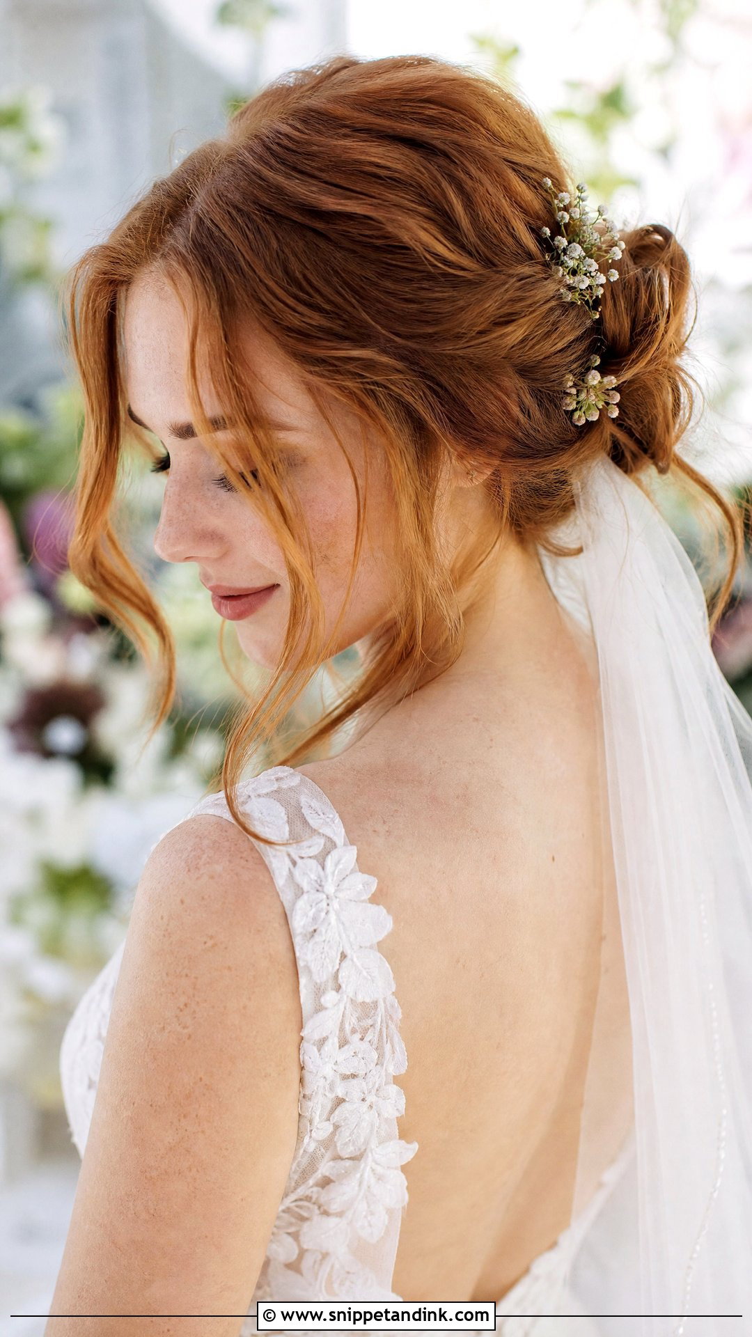 Messy Low Bun With Face Framing Pieces - Snippet and Ink - 20 Long Hair Wedding Hair Styles
