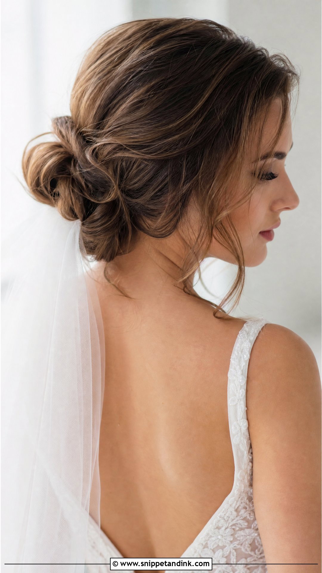 Messy Low Bun for Wedding - Snippet and Ink - 20 Messy Hairstyles for Wedding