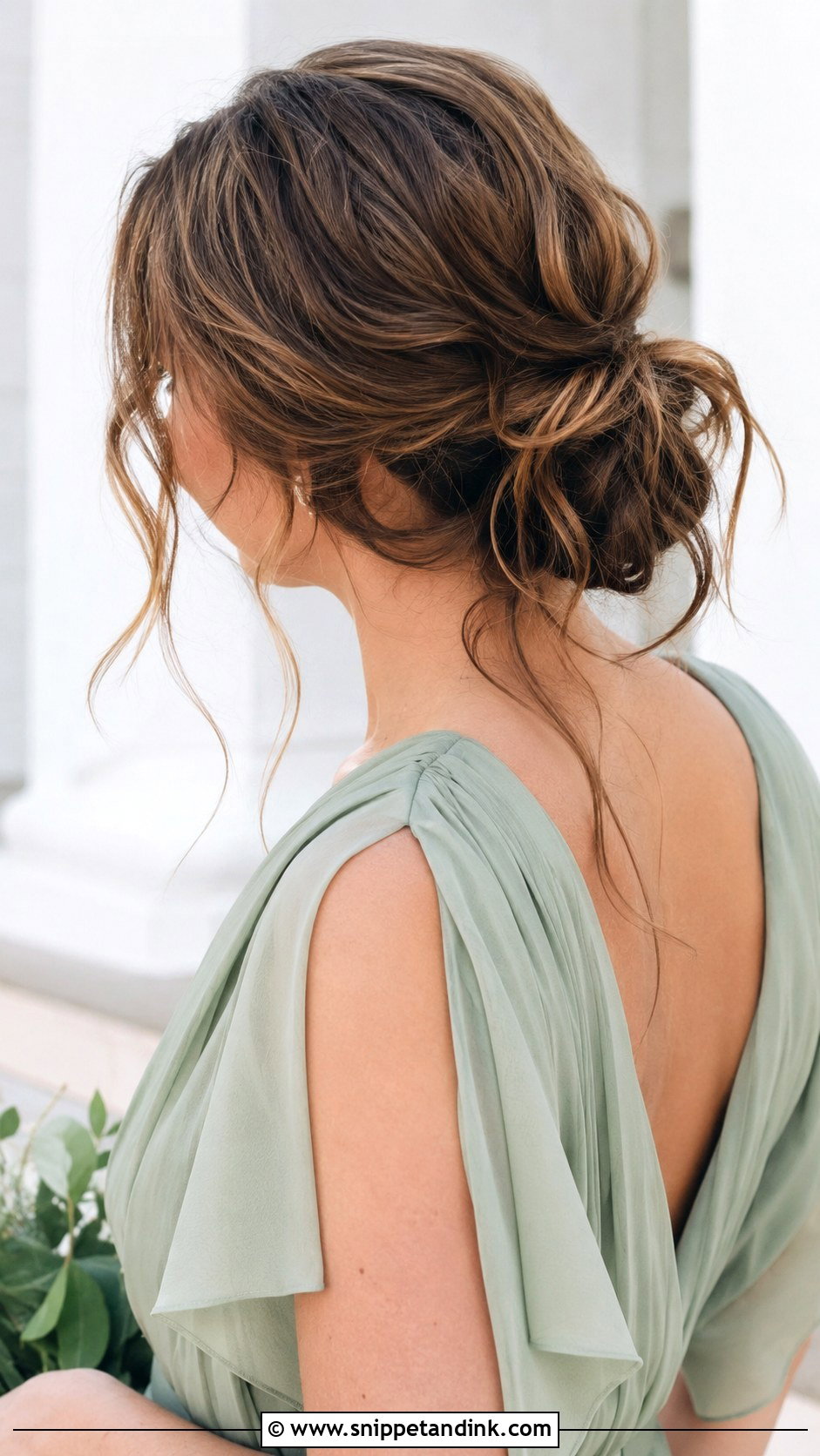 Messy Low Bun for Wedding Guest - Snippet and Ink - 20 Bun Hairstyles for Wedding Guest