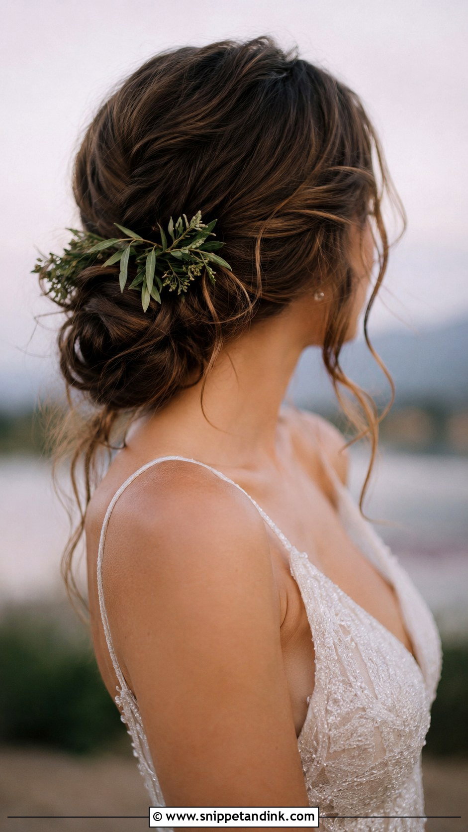 Messy Low Bun for the Evening - Snippet and Ink - 20 Mamma Mia Wedding Hair Ideas