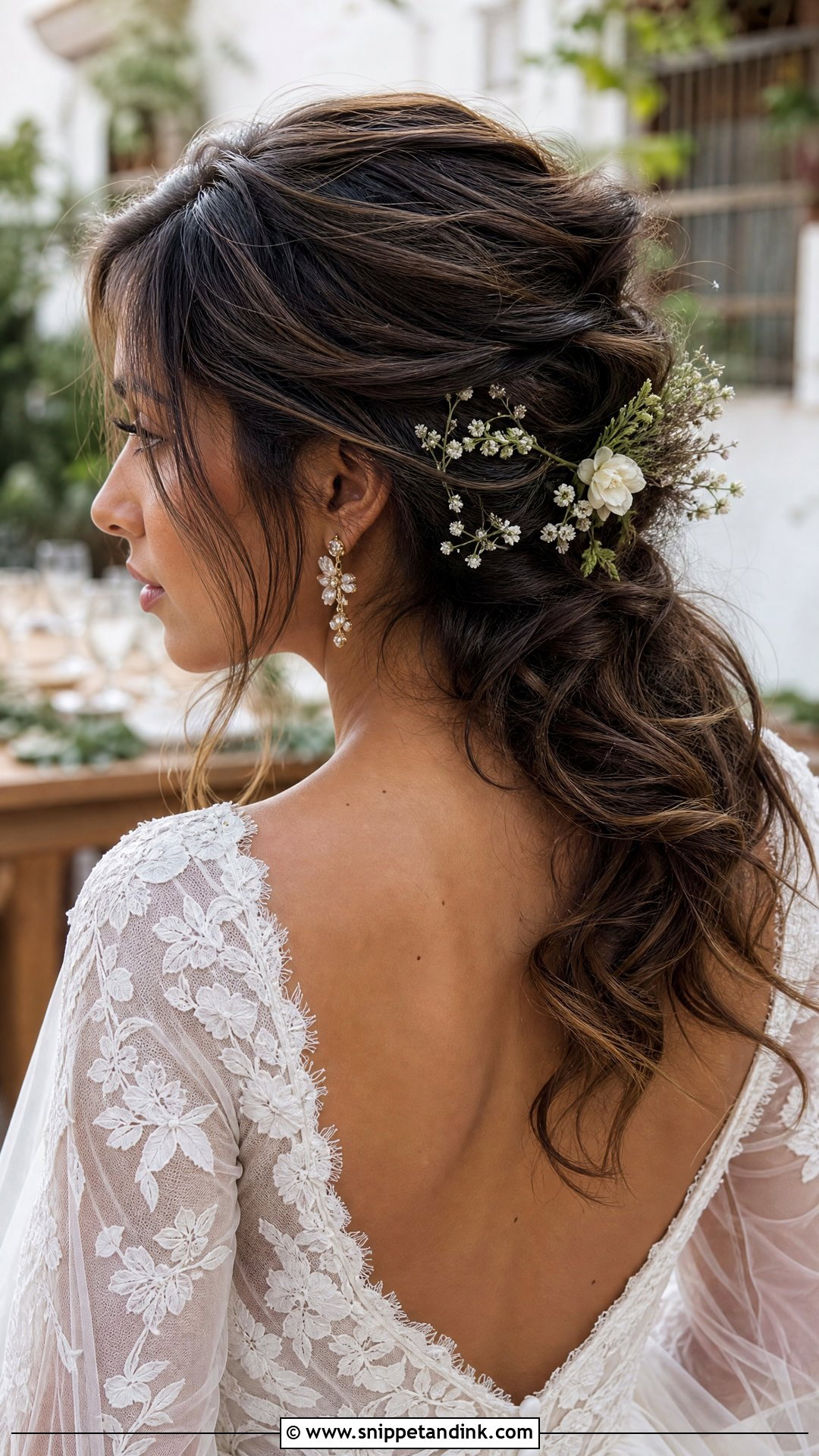 Messy Low Ponytail With Texture - Snippet and Ink - 30 Elegant Ponytail Wedding Hairstyles