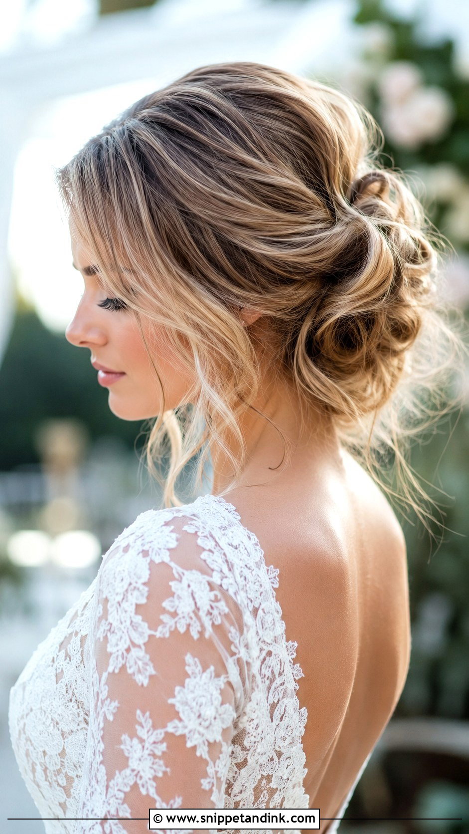 Messy Low Updo Wedding Hair - Snippet and Ink - 15 Low Updo Wedding Hair Tutorial Ideas