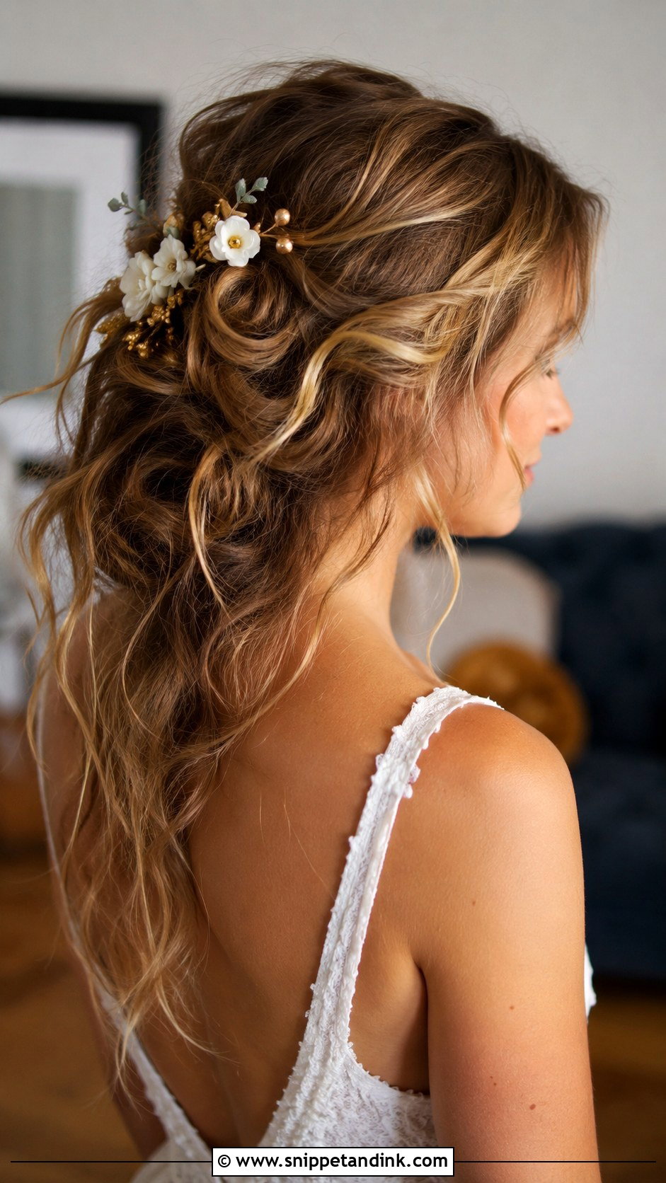 Messy Open Bridal Hairstyle - Snippet and Ink - 25 Bridal Open Hairstyles