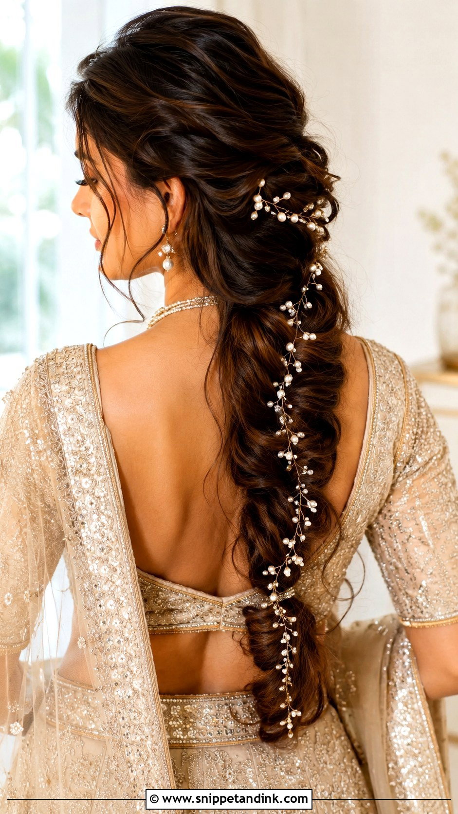 Messy Pearl Braid Indian Wedding - Snippet and Ink - 15 Messy Braided Hairstyles Indian Wedding