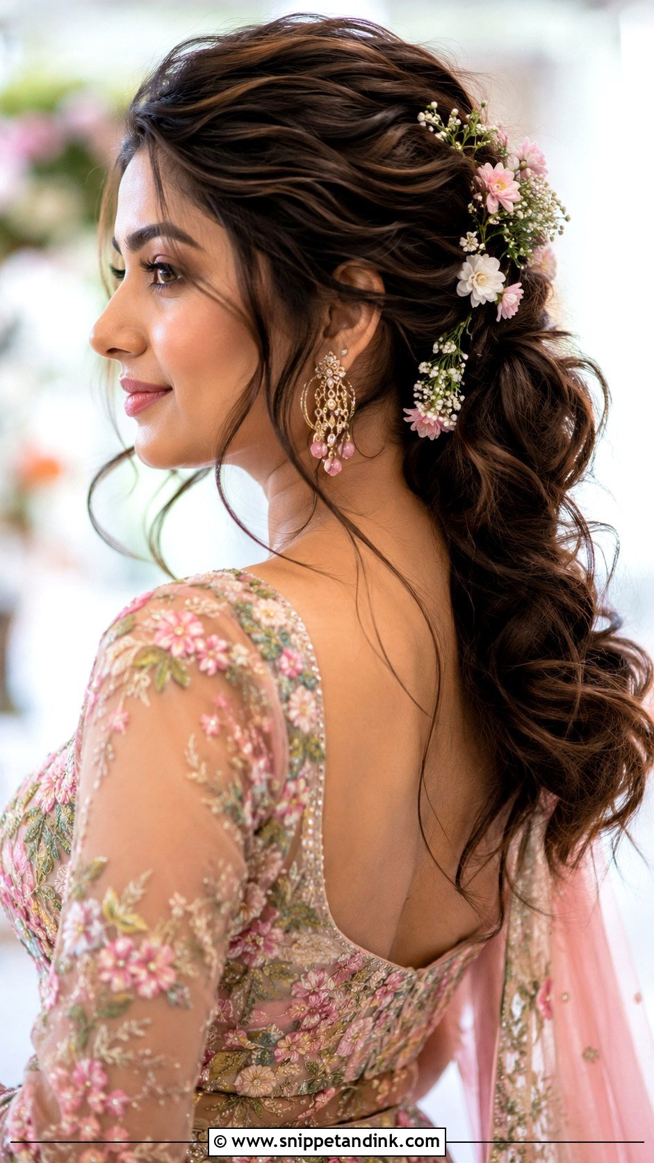 Messy Ponytail With Front Puff Indian Wedding - Snippet and Ink - 15 Messy Ponytail Hairstyles Indian Wedding