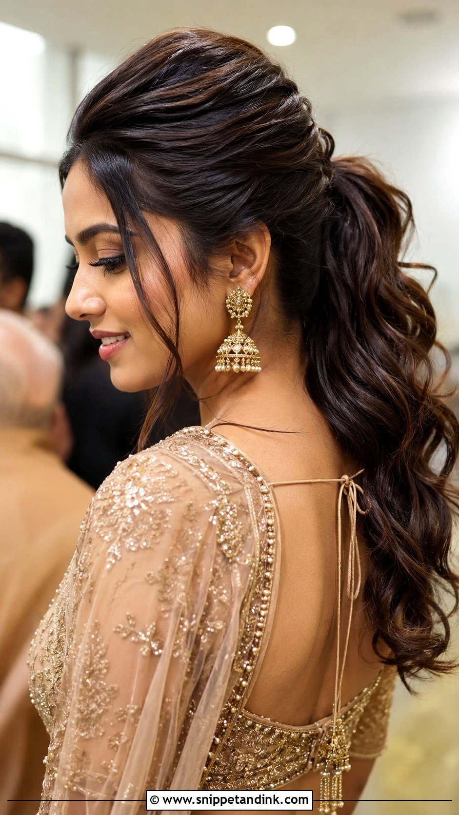 Messy Ponytail With Gajra Indian Wedding - Snippet and Ink - 15 Messy Ponytail Hairstyles Indian Wedding