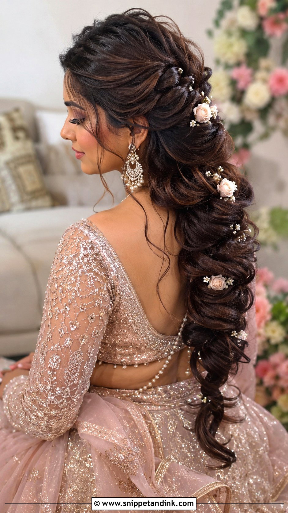 Messy Pull Through Braid For Indian Wedding - Snippet and Ink - 15 Messy Hair Braids for Indian Wedding