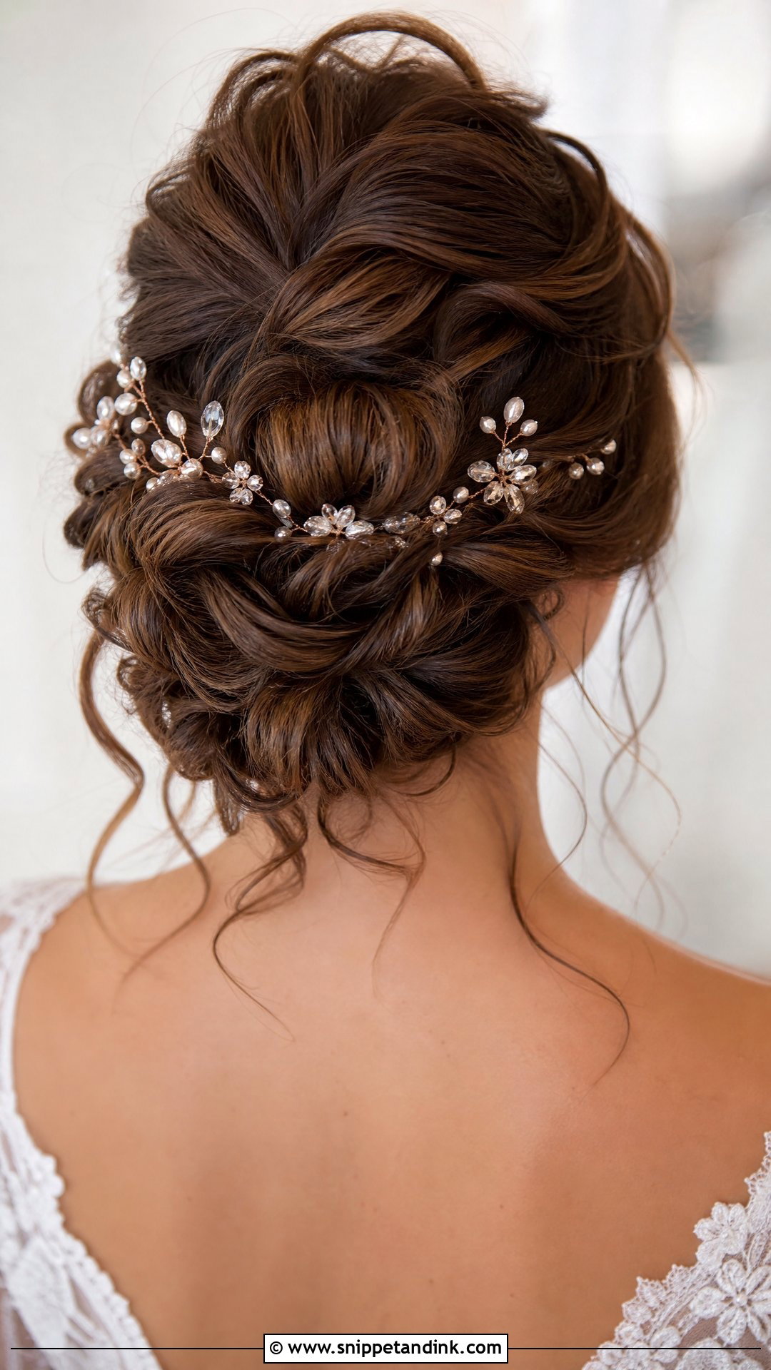 Messy Romantic Updo Wedding Hairstyle - Snippet and Ink - 20 Messy Updo Wedding Hairstyles