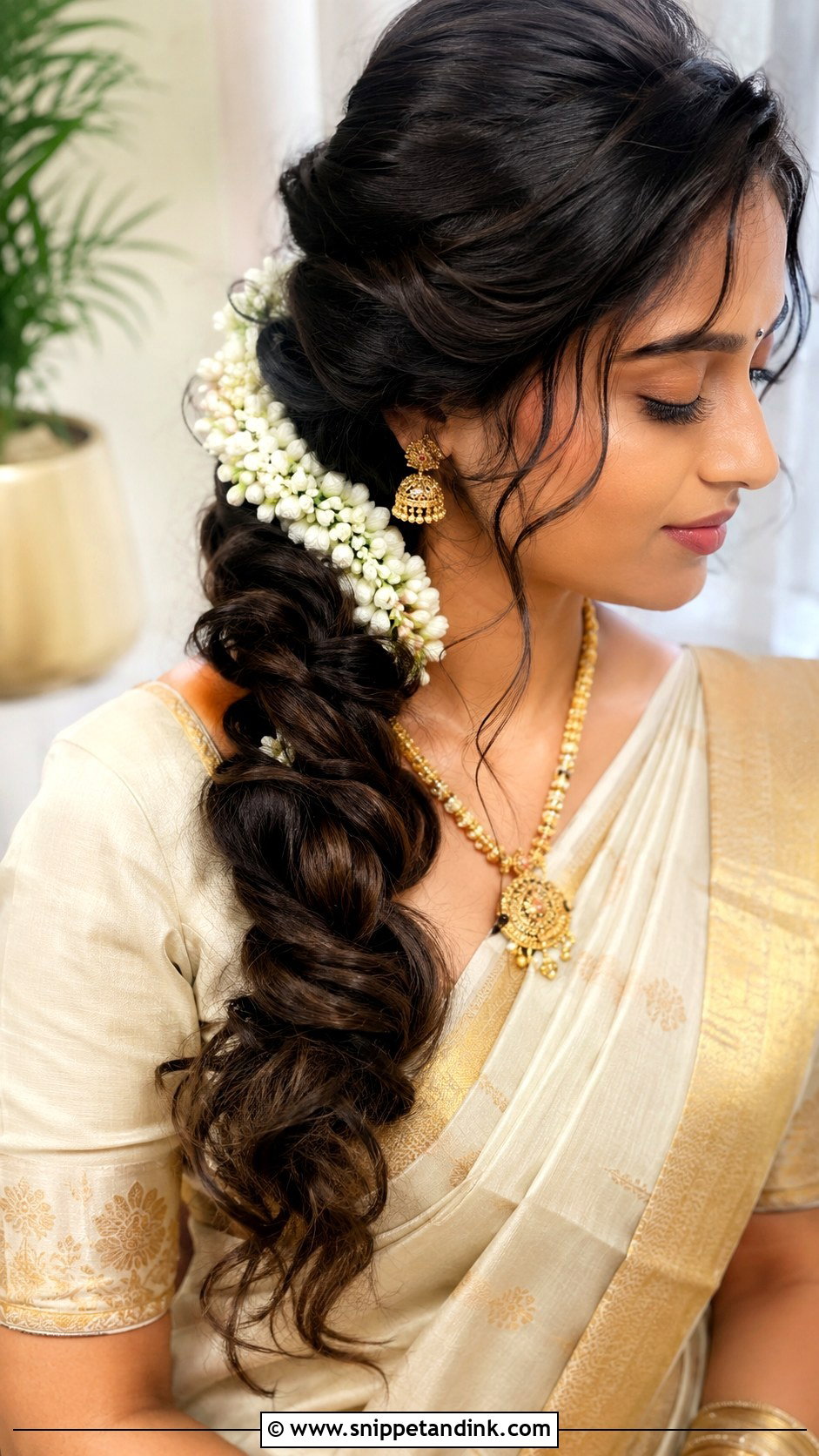 Messy Rope Braid Indian Wedding - Snippet and Ink - 15 Messy Braided Hairstyles Indian Wedding