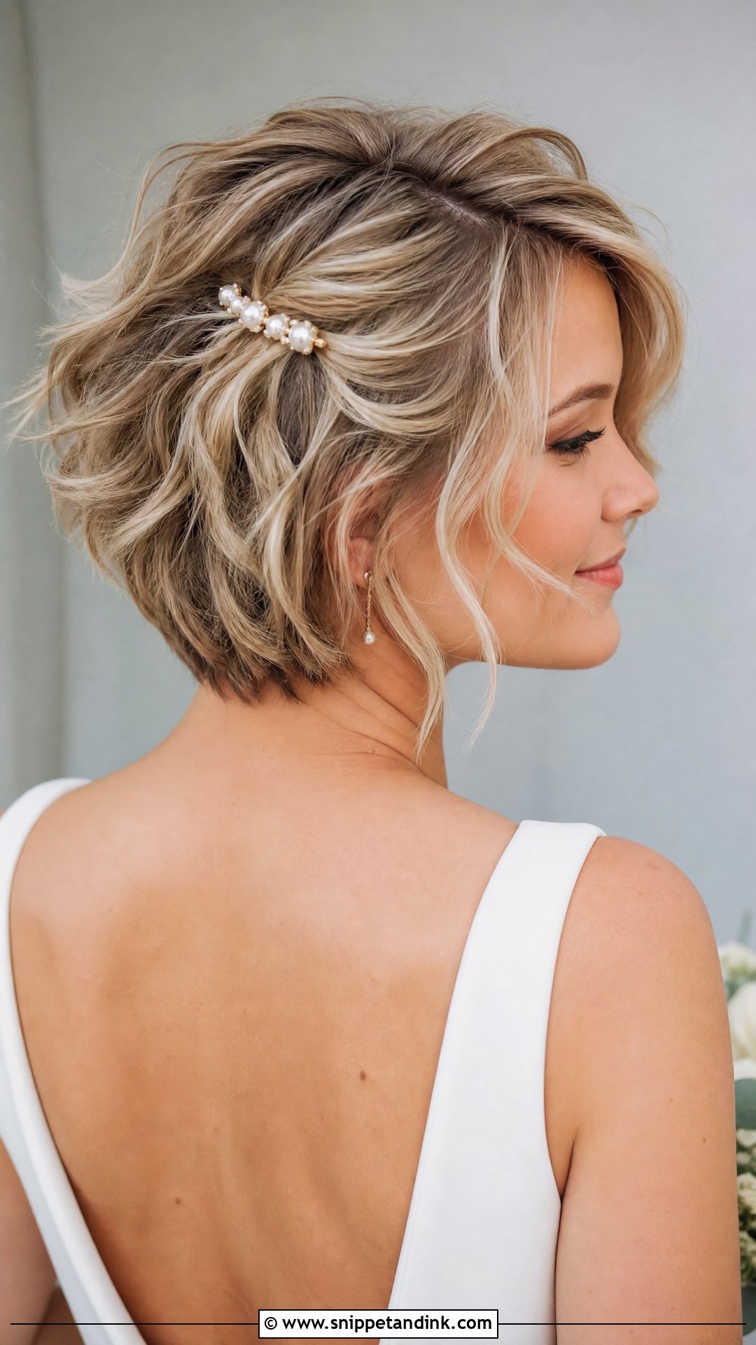 Messy Short Hair Wedding Hairstyle - Snippet and Ink - 20 Messy Wedding Hairstyles