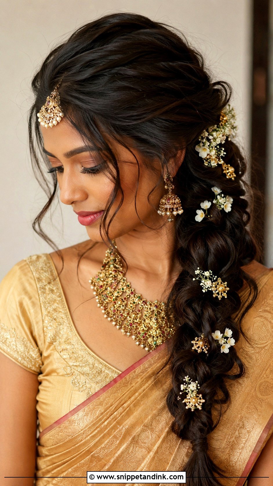 Messy Side Braid For Indian Wedding - Snippet and Ink - 15 Messy Hair Braids for Indian Wedding