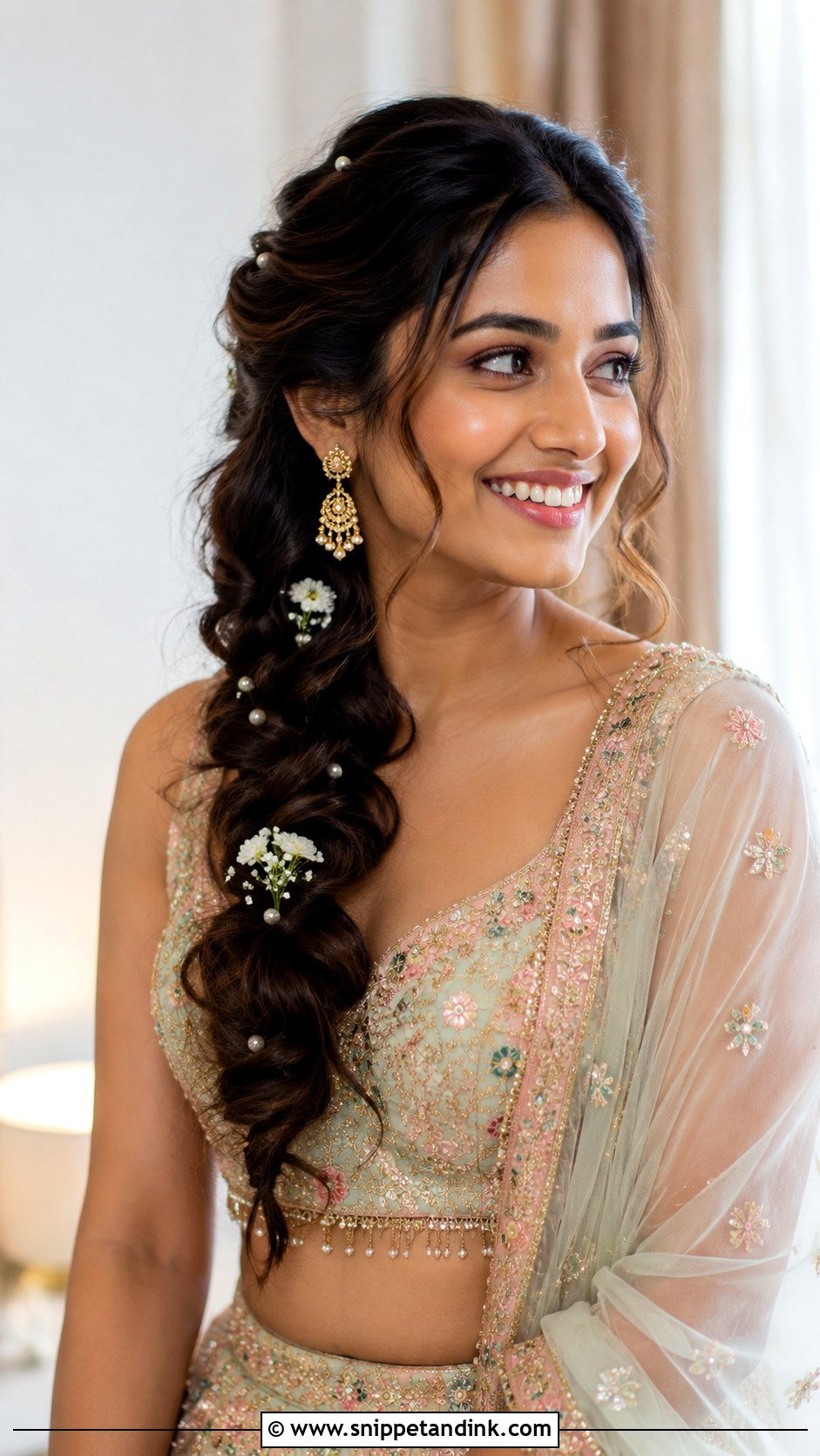 Messy Side Braid Indian Wedding - Snippet and Ink - 15 Messy Braided Hairstyles Indian Wedding
