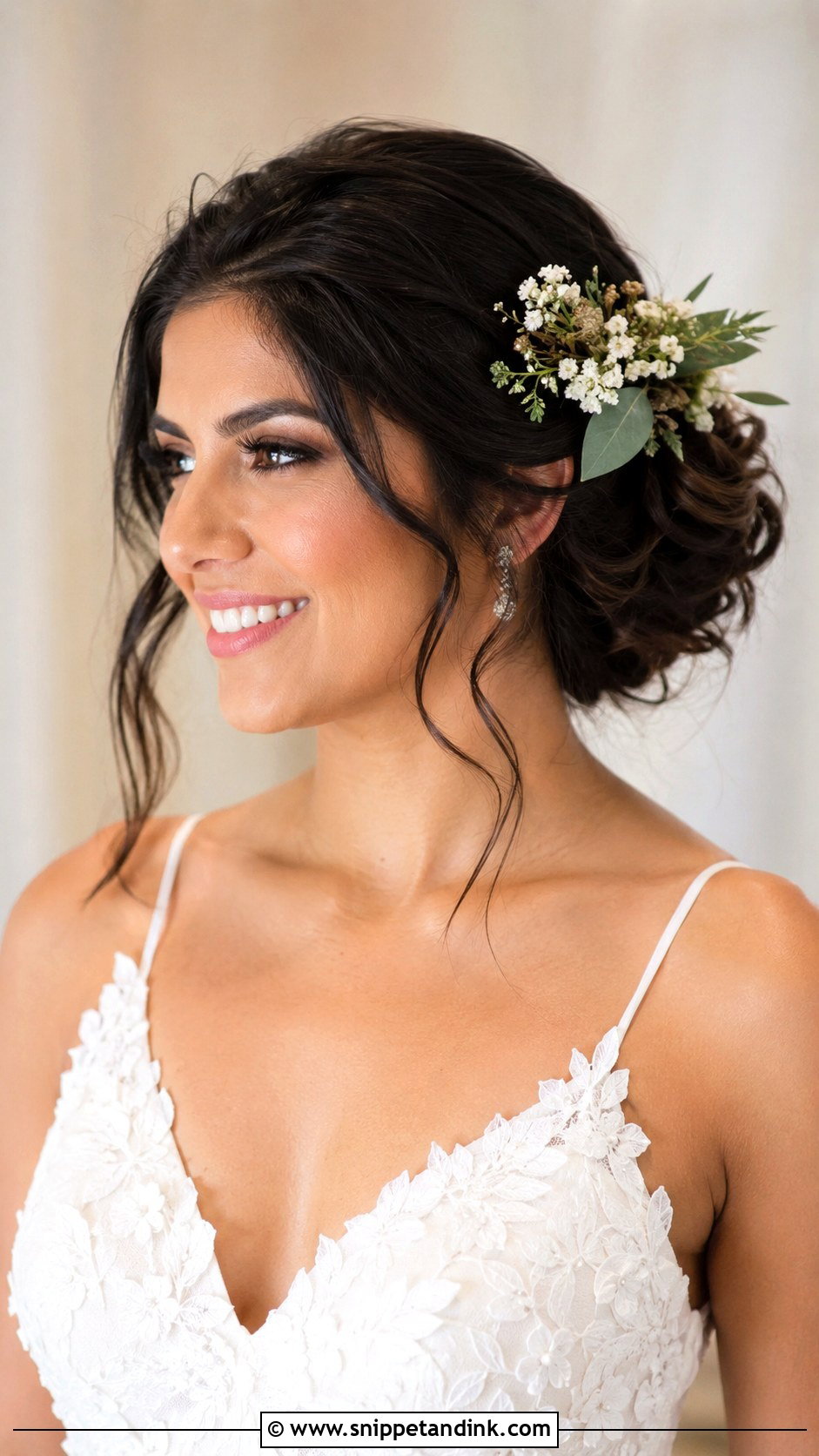 Messy Side Bun Wedding Hair - Snippet and Ink - 15 Side Bun Wedding Ideas