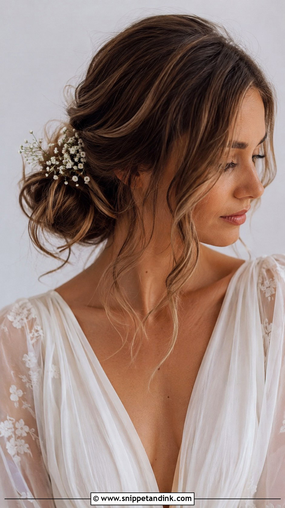 Messy Side Bun With Face Framing Pieces - Snippet and Ink - 20 Side Bun Hairstyles Wedding