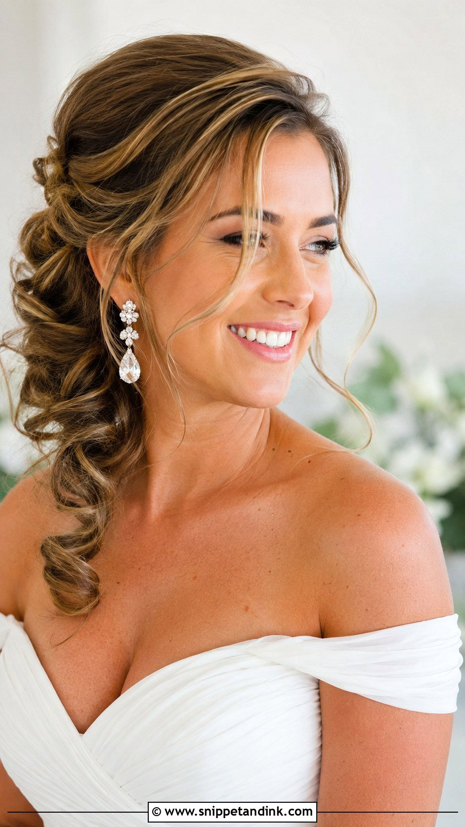 Messy Side Swept Updo - Snippet and Ink - 25 Messy Bride Hairstyles