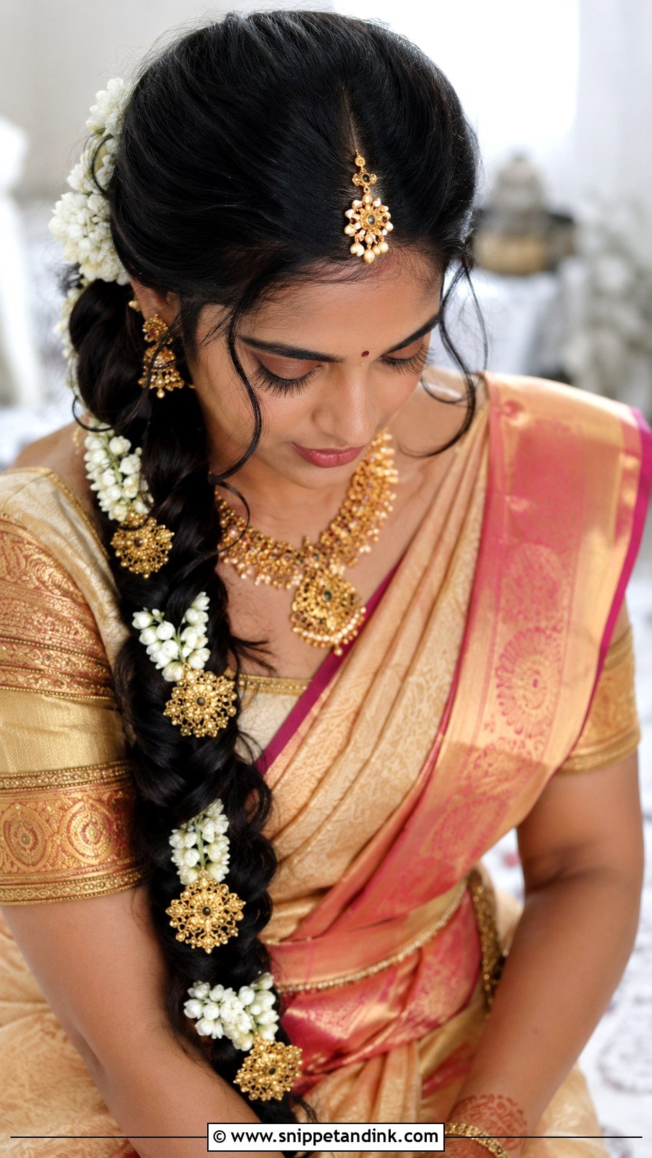 Messy South Indian Braid For Wedding - Snippet and Ink - 15 Messy Hair Braids for Indian Wedding