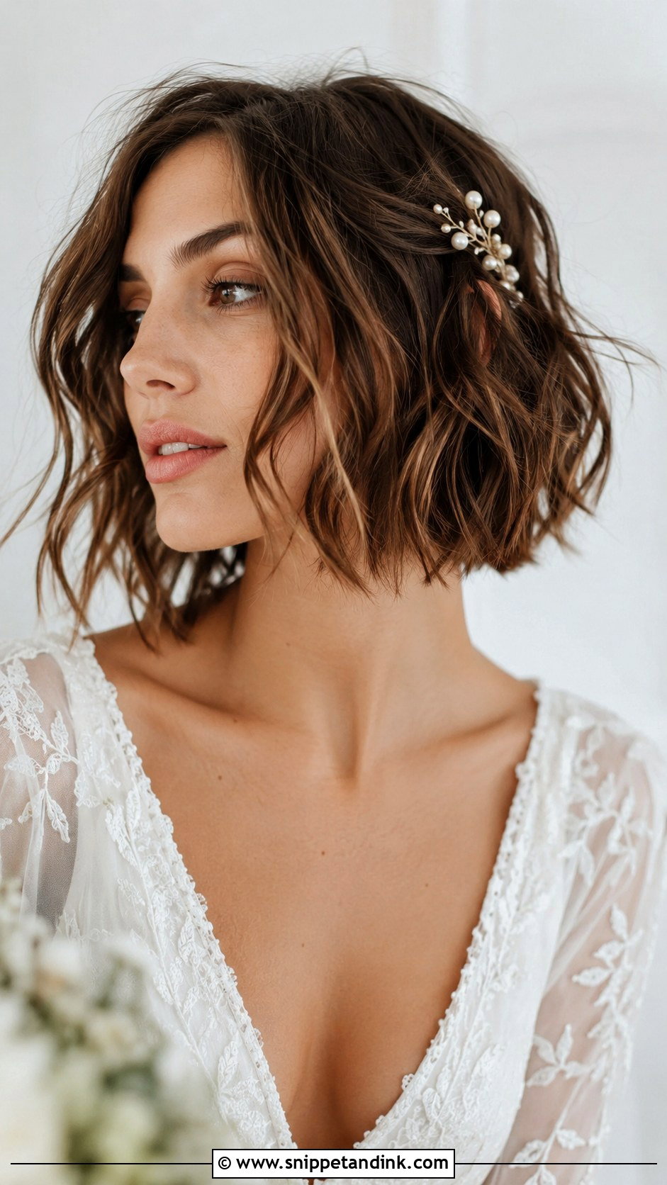 Messy Textured Bob - Snippet and Ink - 35 Wedding Hairstyles for Short Hair