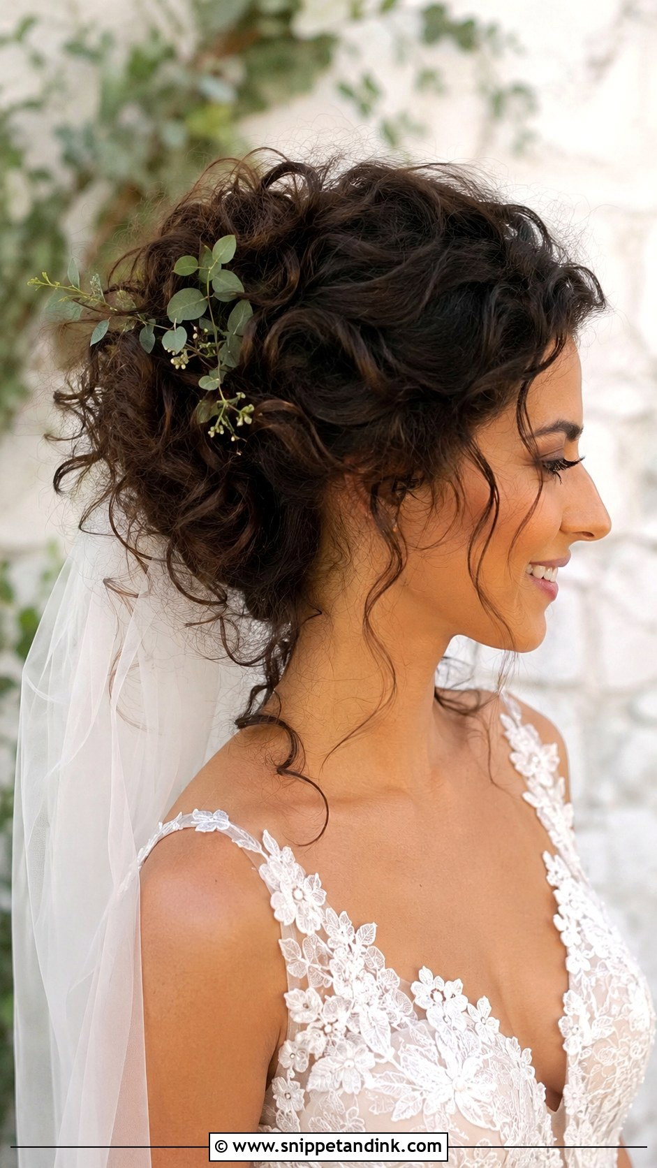 Messy Textured Curly Updo - Snippet and Ink - 20 Long Curled Hairstyles for Wedding