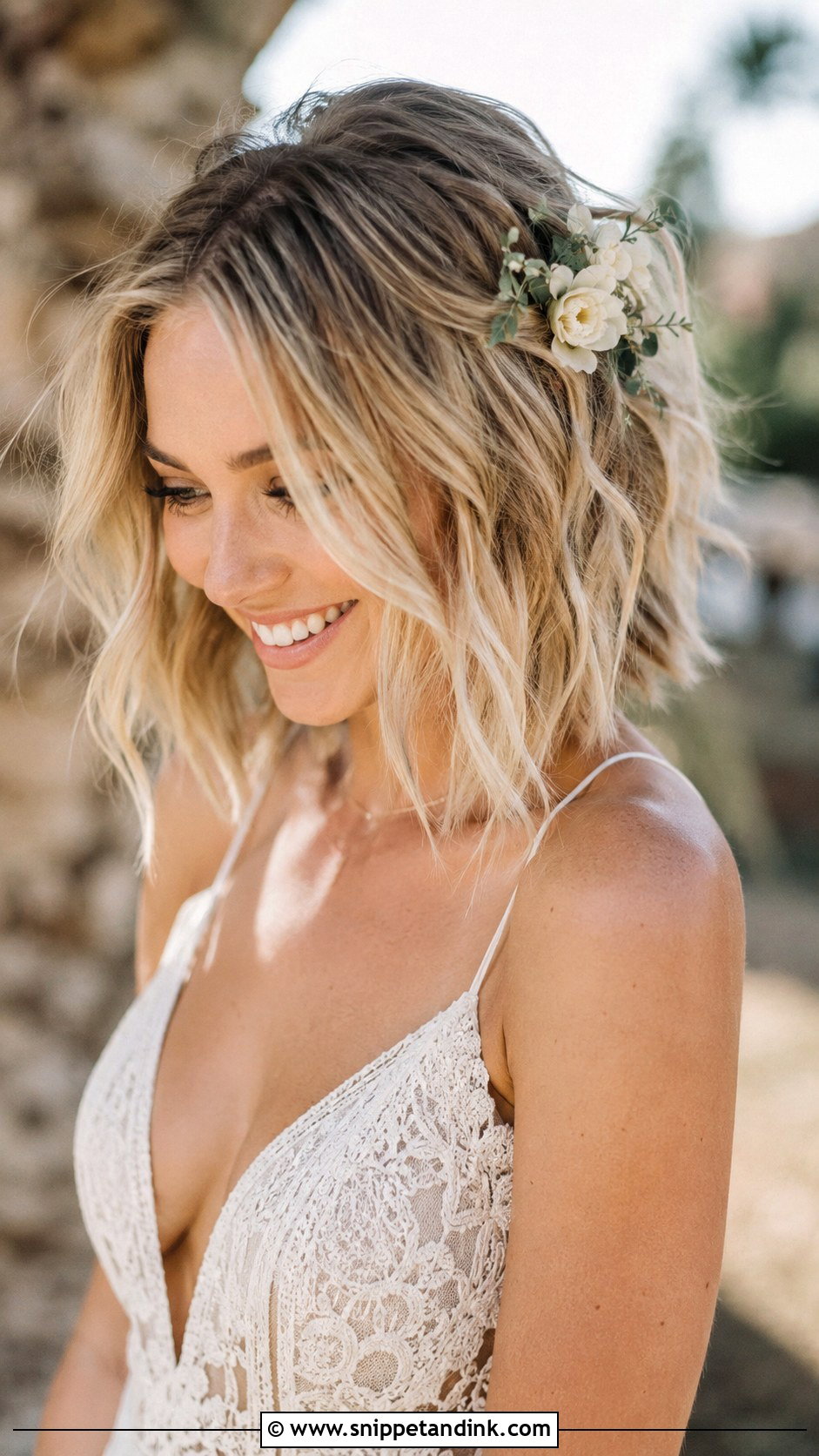 Messy Textured Lob - Snippet and Ink - 25 Wedding Hair Styles Short Hair
