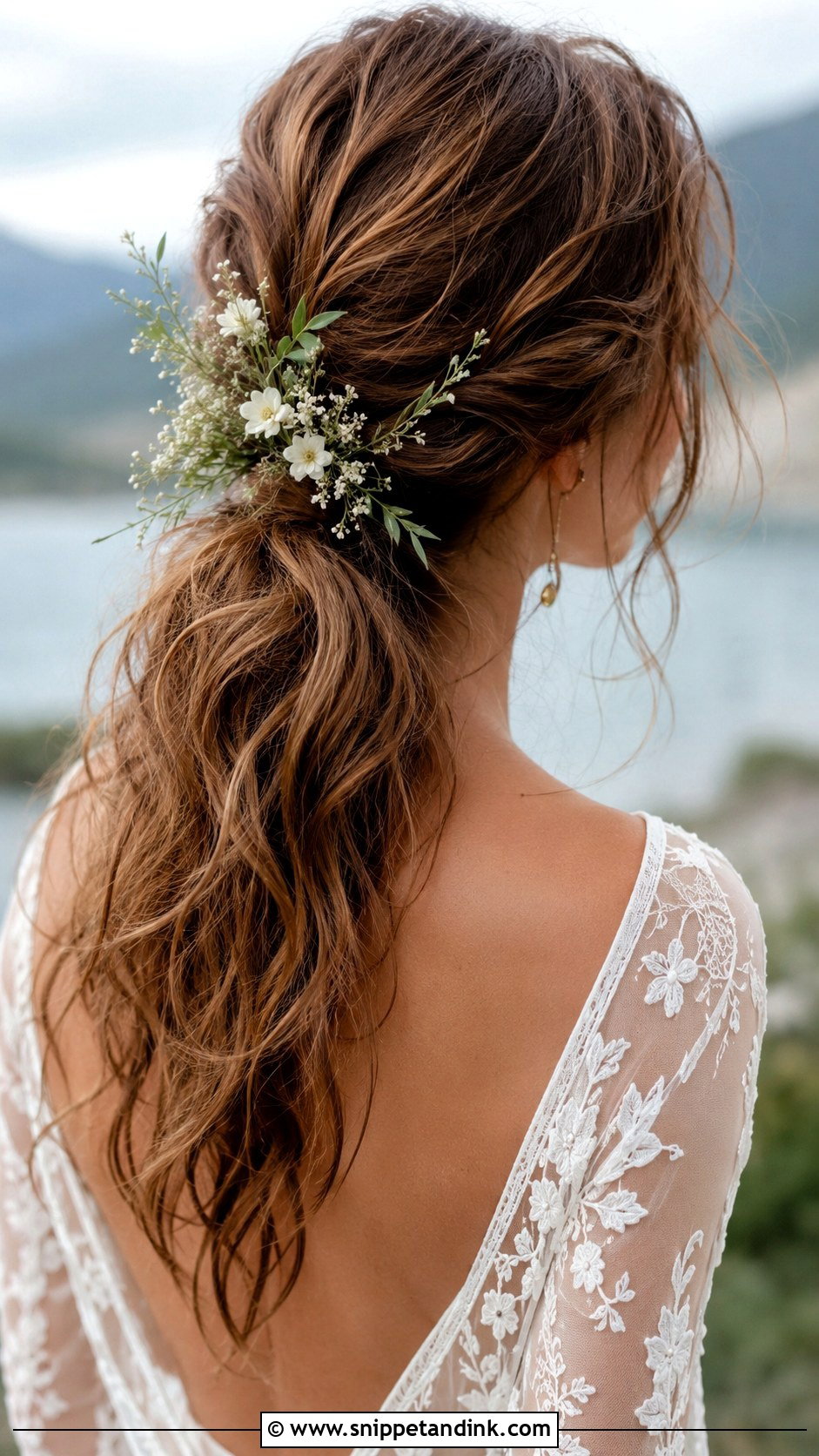 Messy Textured Ponytail Wedding Hairstyle - Snippet and Ink - 30 Ponytail Wedding Hairstyles