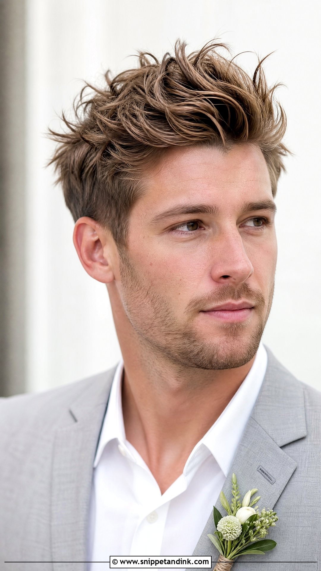 Messy Textured Quiff - Snippet and Ink - 20 Groom Hairstyle Ideas