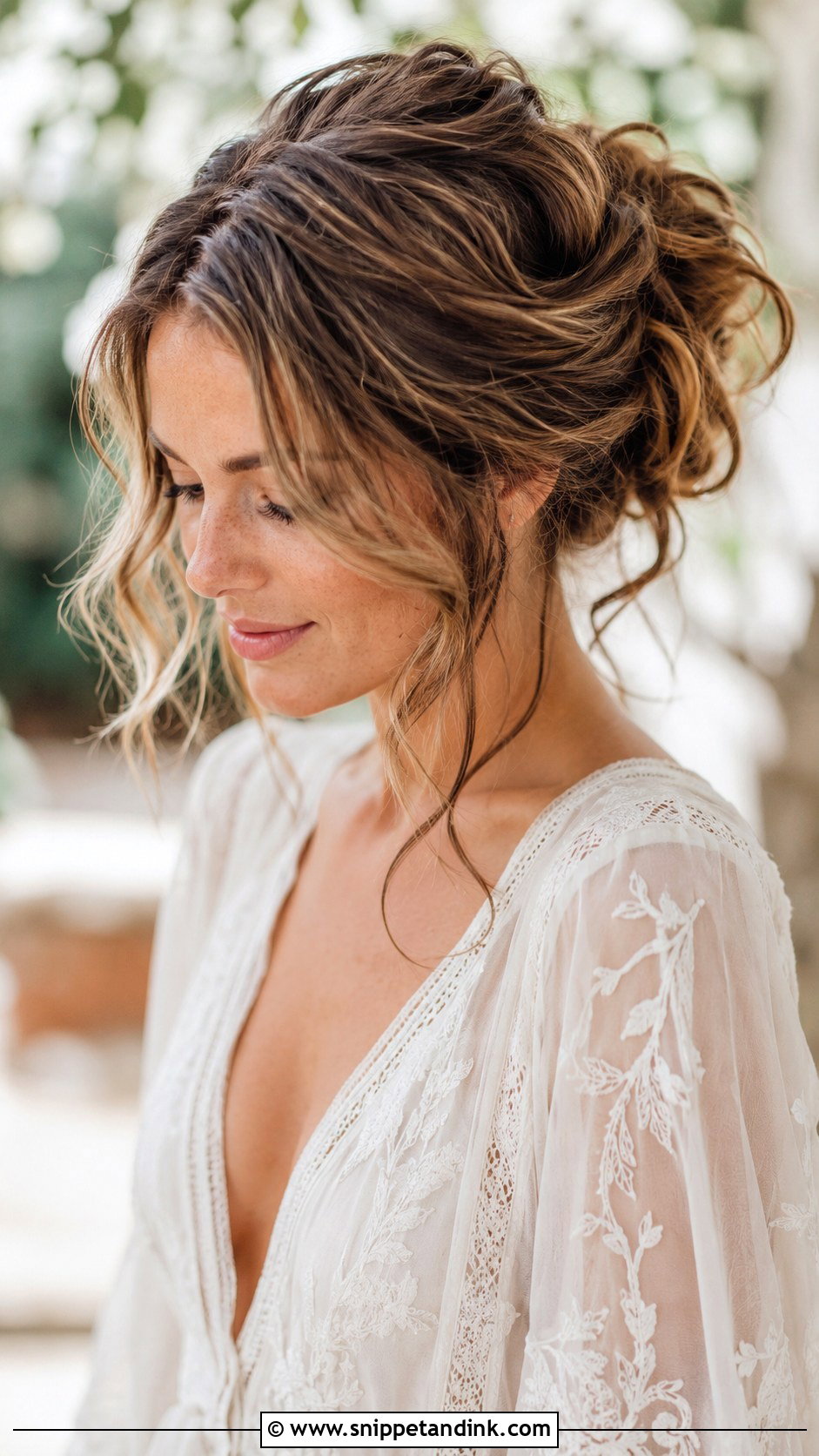 Messy Textured Updo - Snippet and Ink - 25 Wedding Guest Hair Up Ideas