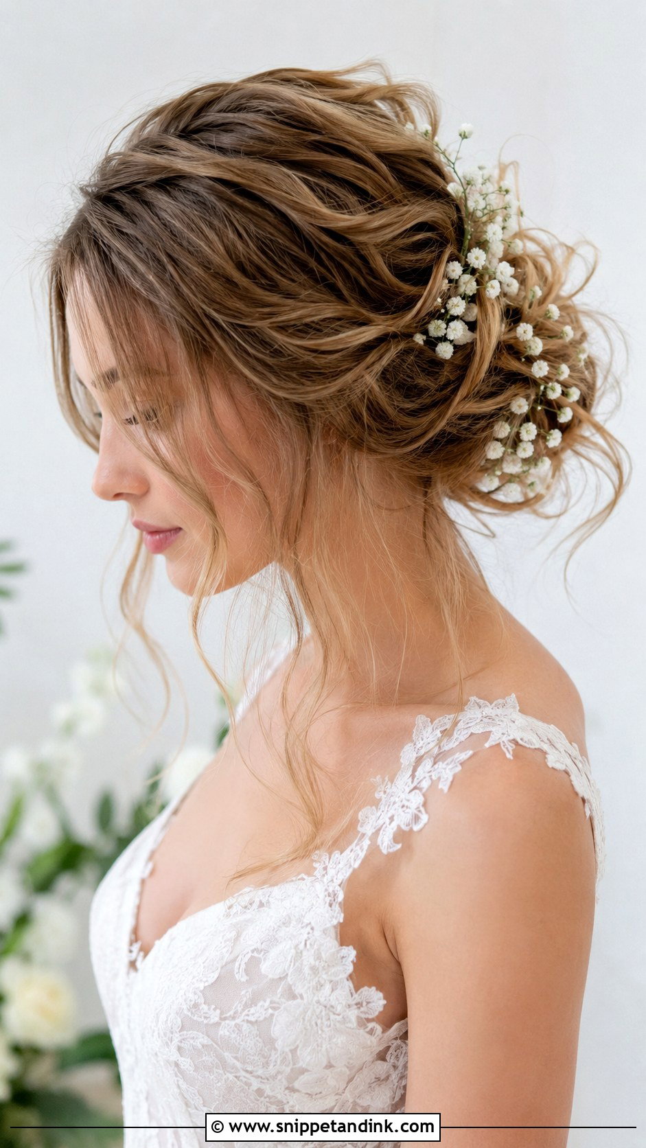 Messy Tousled Bun - Snippet and Ink - 30 Wedding Hair Up Ideas