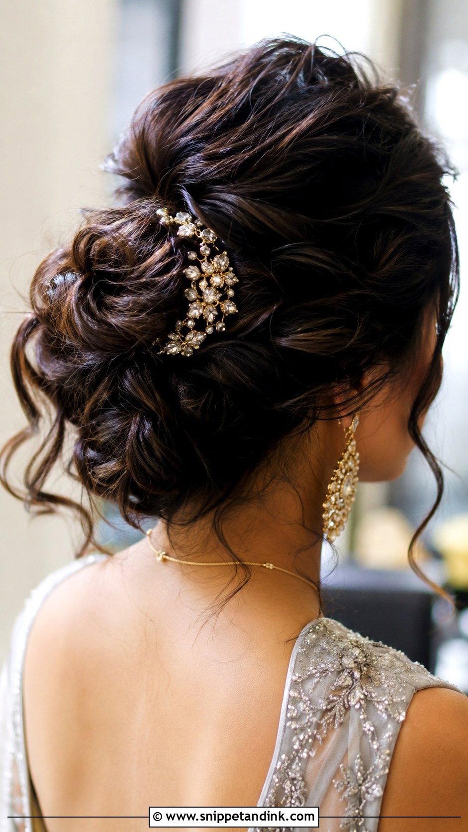 Messy Twisted Updo - Snippet and Ink - 20 Messy Hairstyles for Indian Wedding