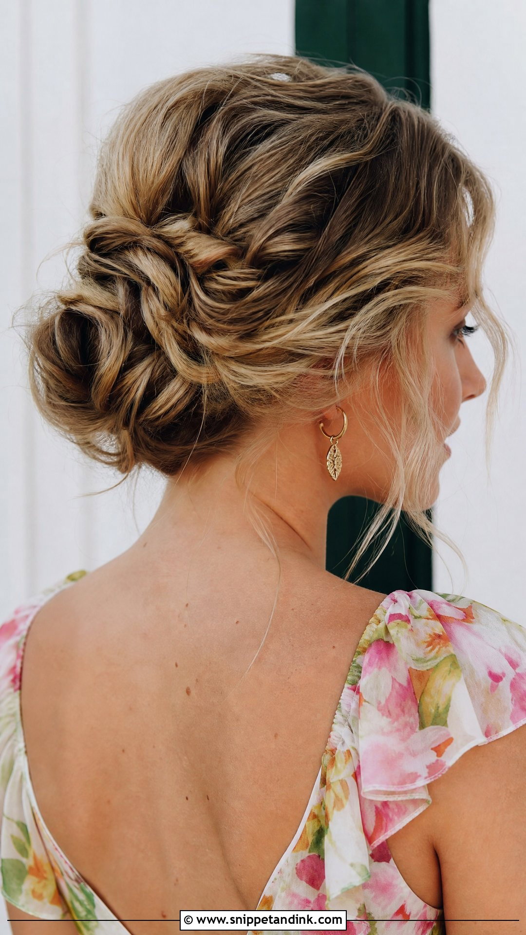 Messy Twisted Updo - Snippet and Ink - 20 Easy Short Hair Wedding Guest Updo Ideas