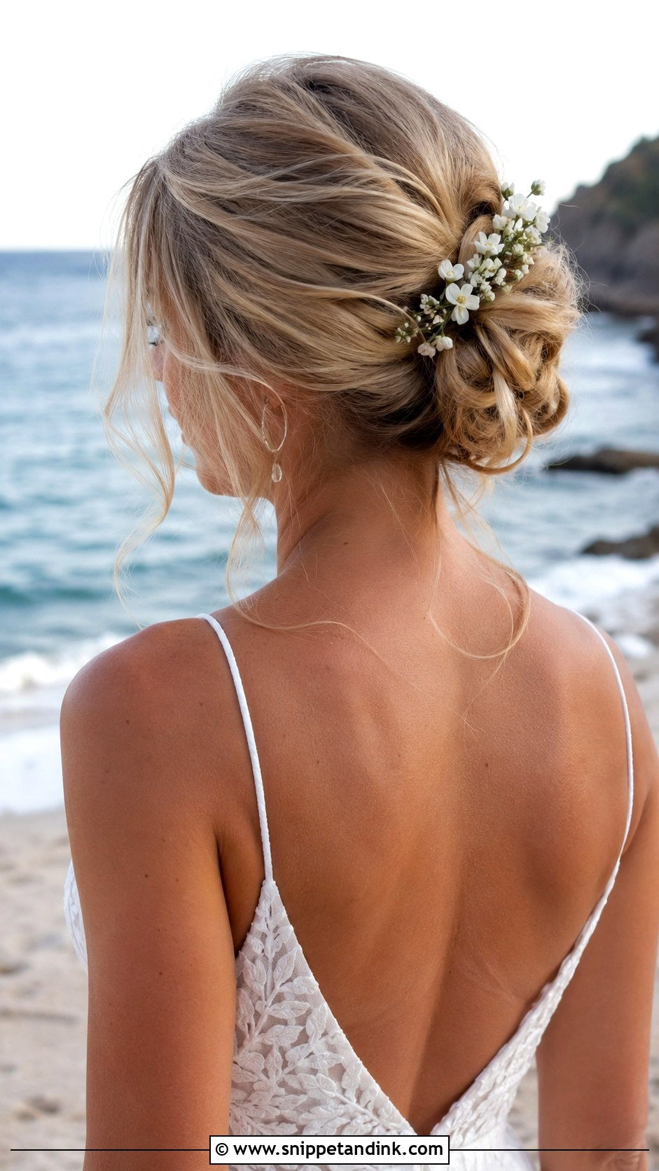 Messy Updo For Beach Wedding - Snippet and Ink - 20 Messy Wedding Hair Updo Ideas